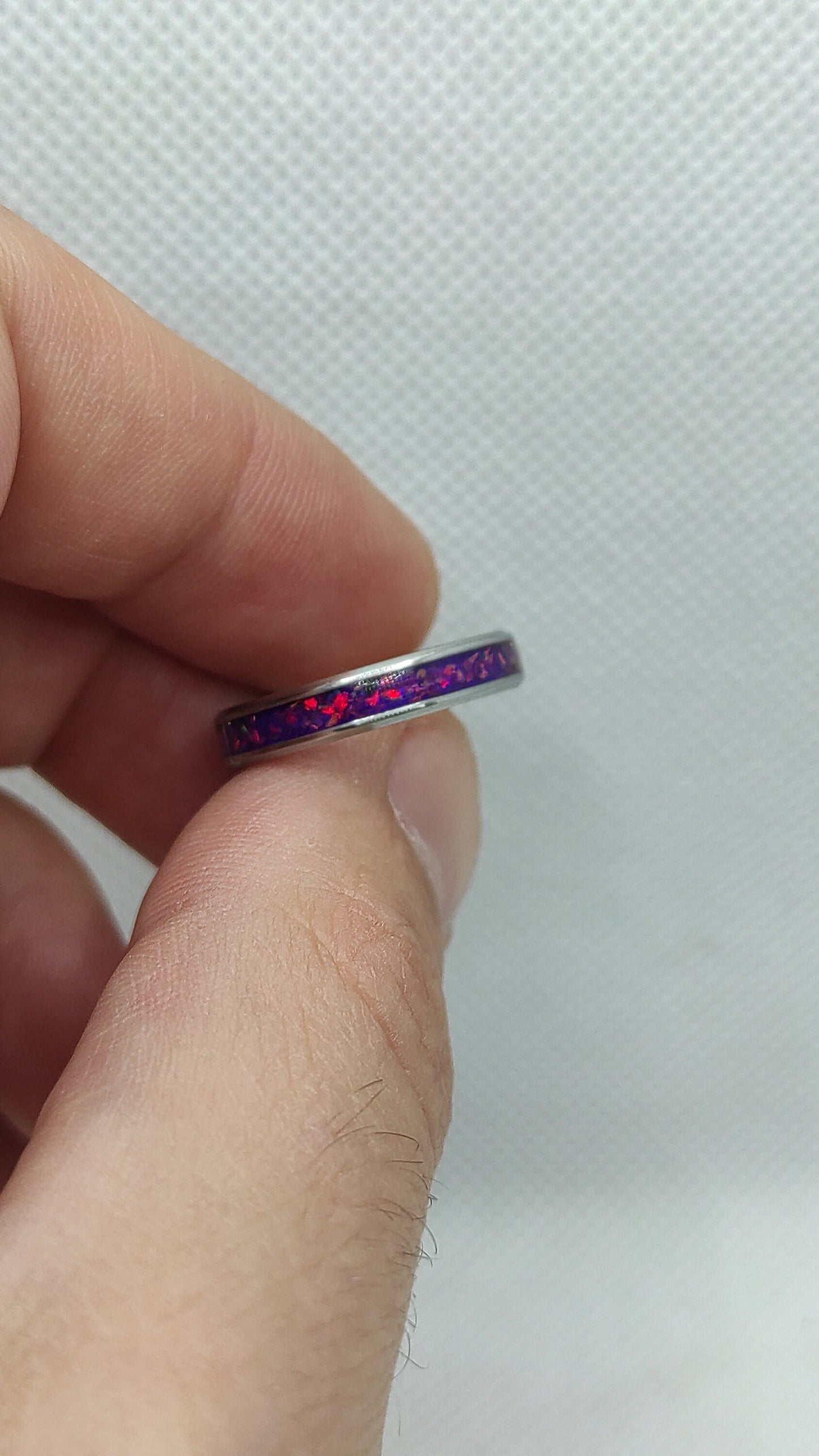 Deep Purple Crushed Opal Ring