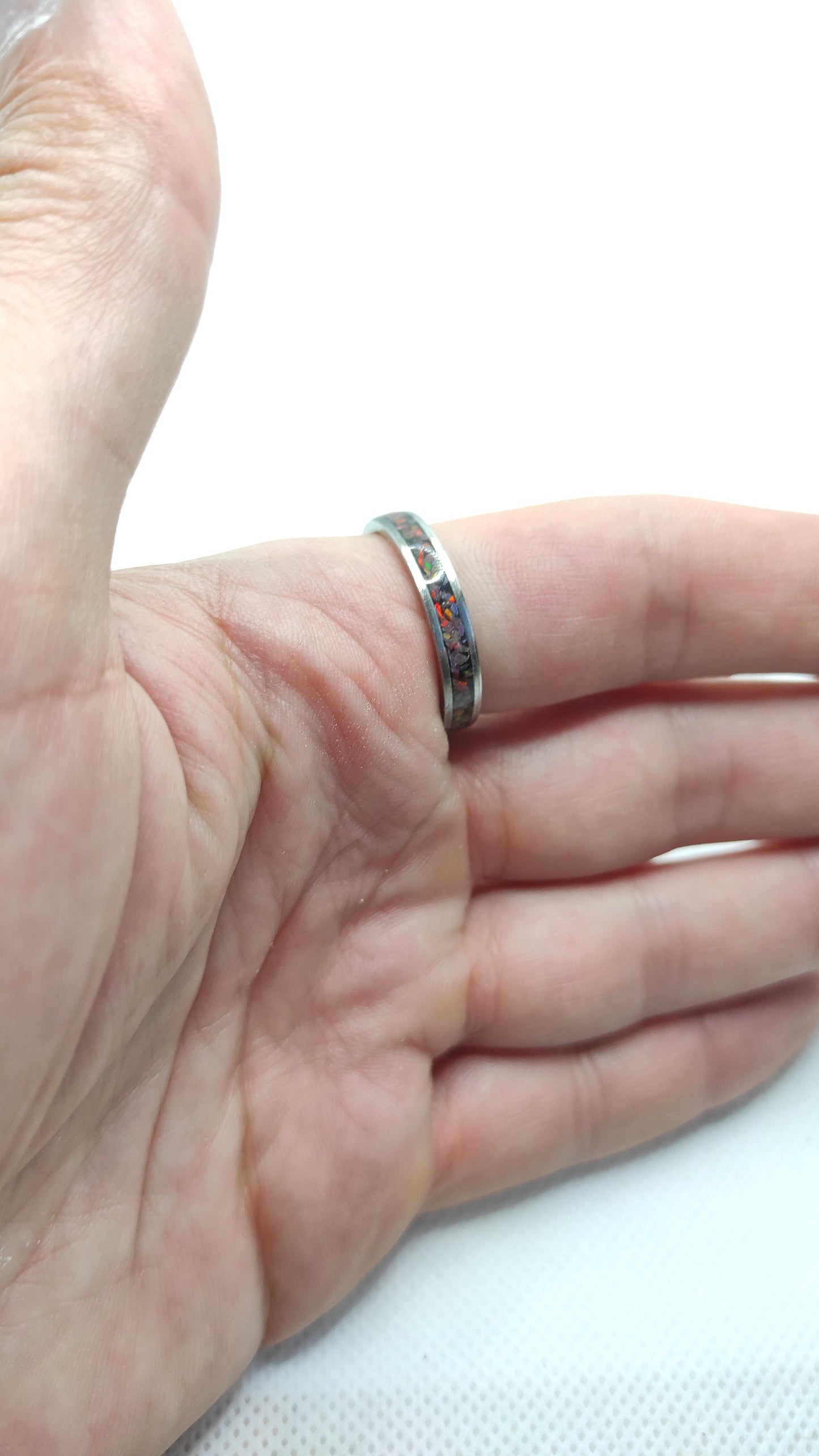 Dark Copper Opal Band
