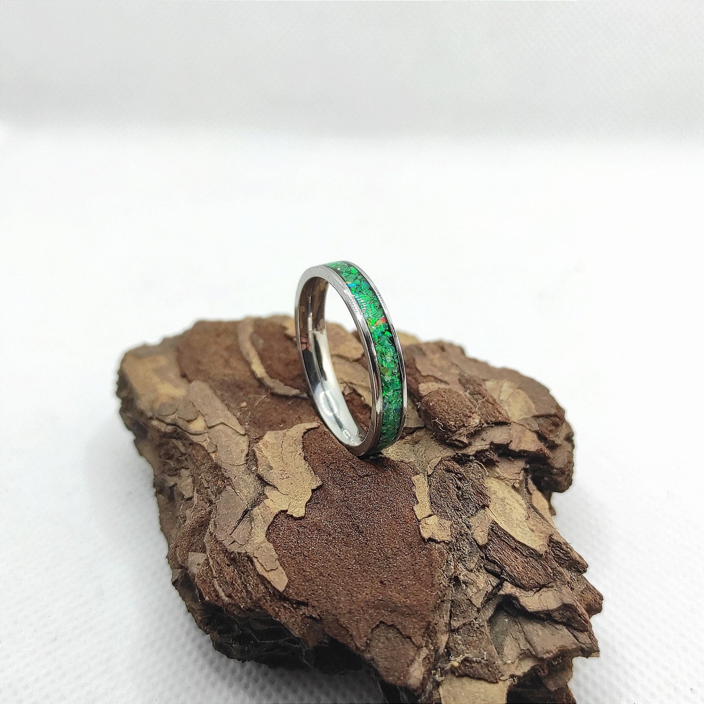 Neon Green Opal Ring