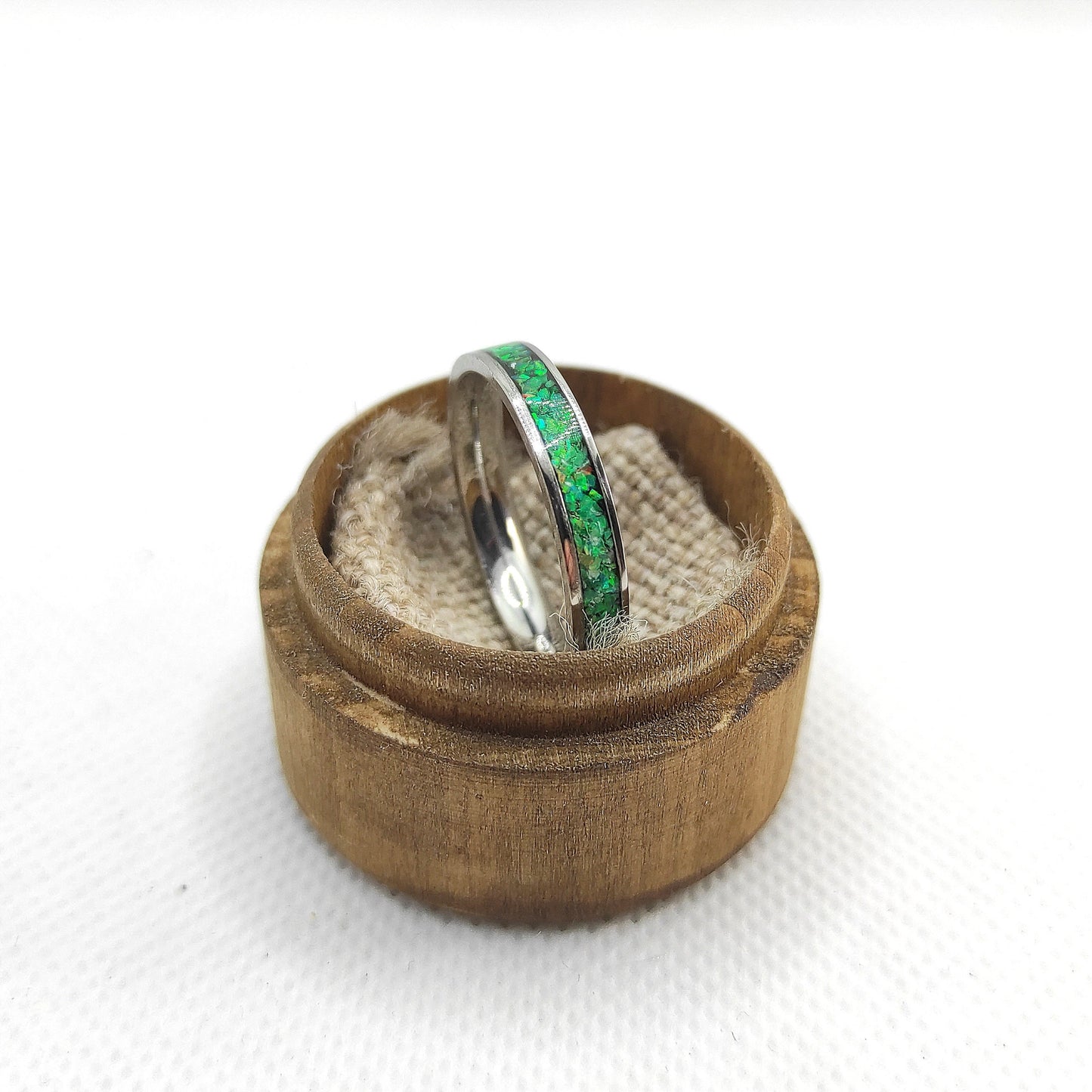 Neon Green Opal Ring