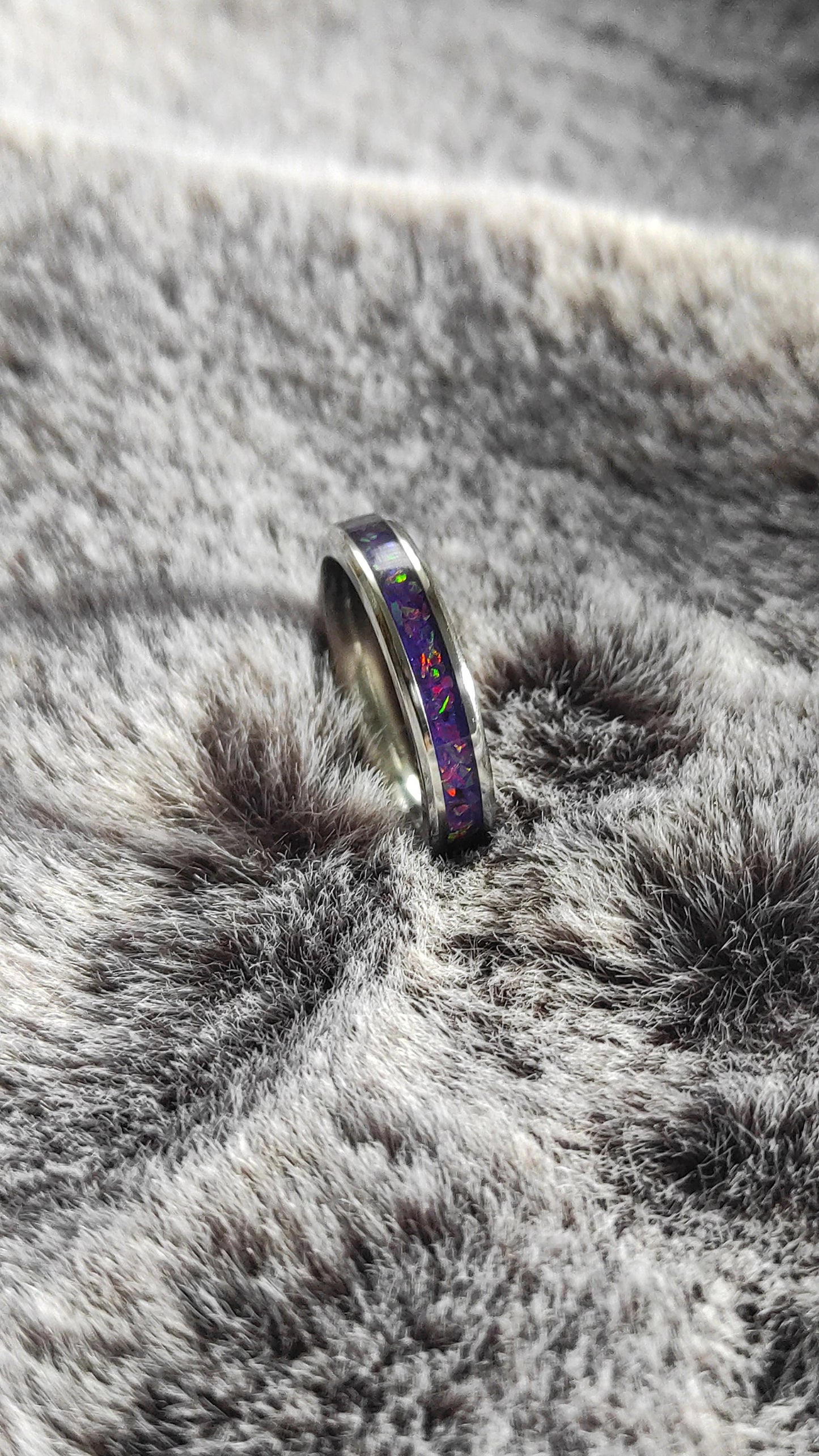 Deep Purple Crushed Opal Ring