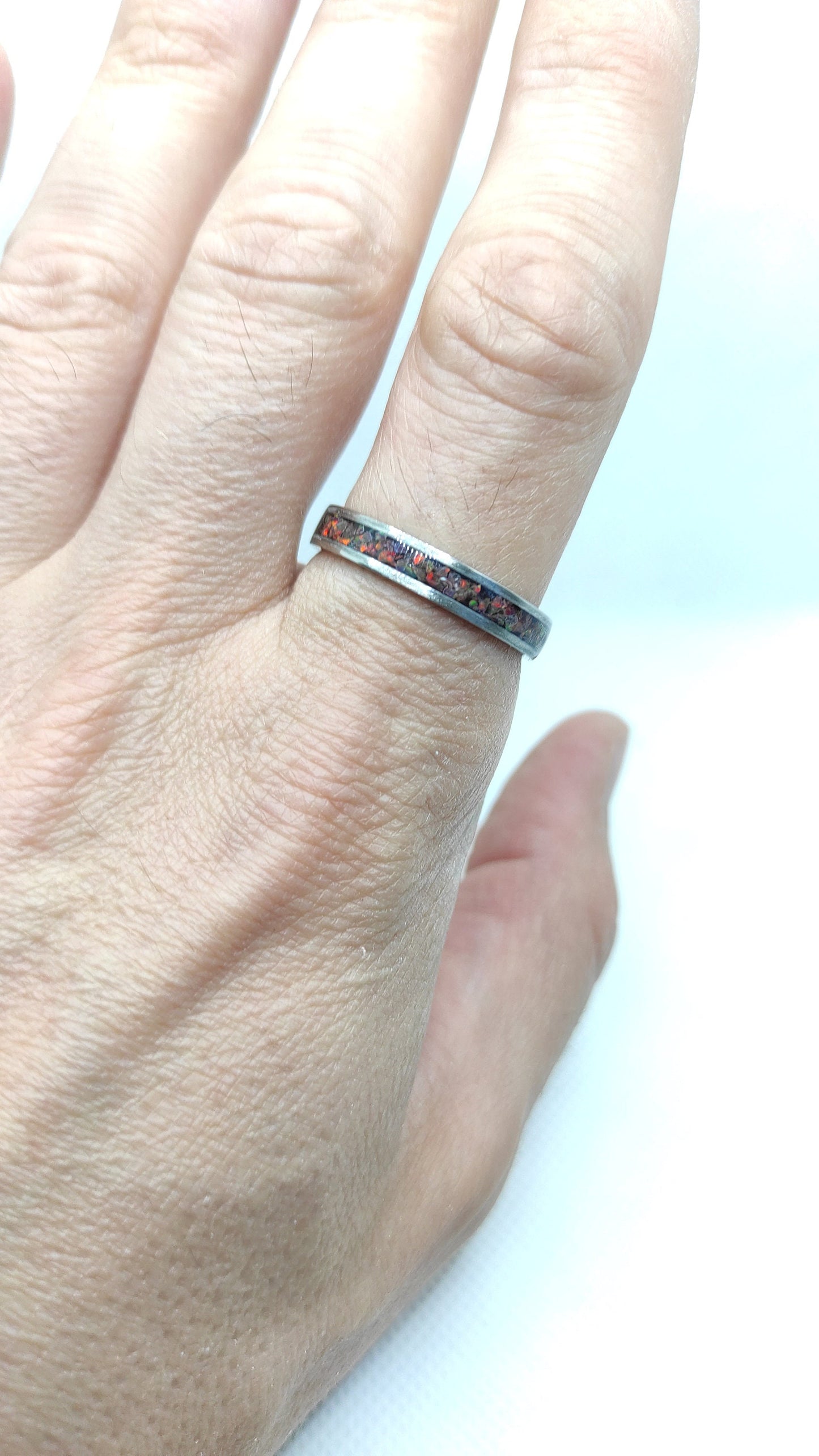 Dark Copper Opal Band