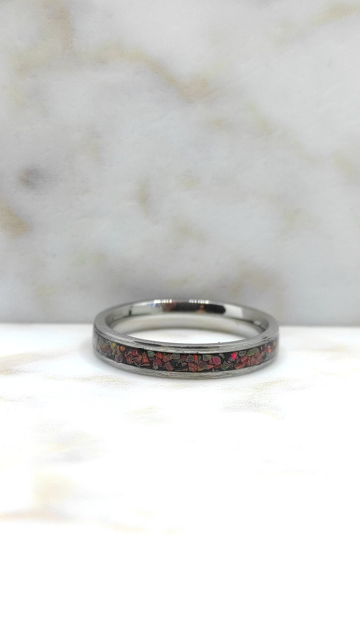 Dark Copper Opal Band