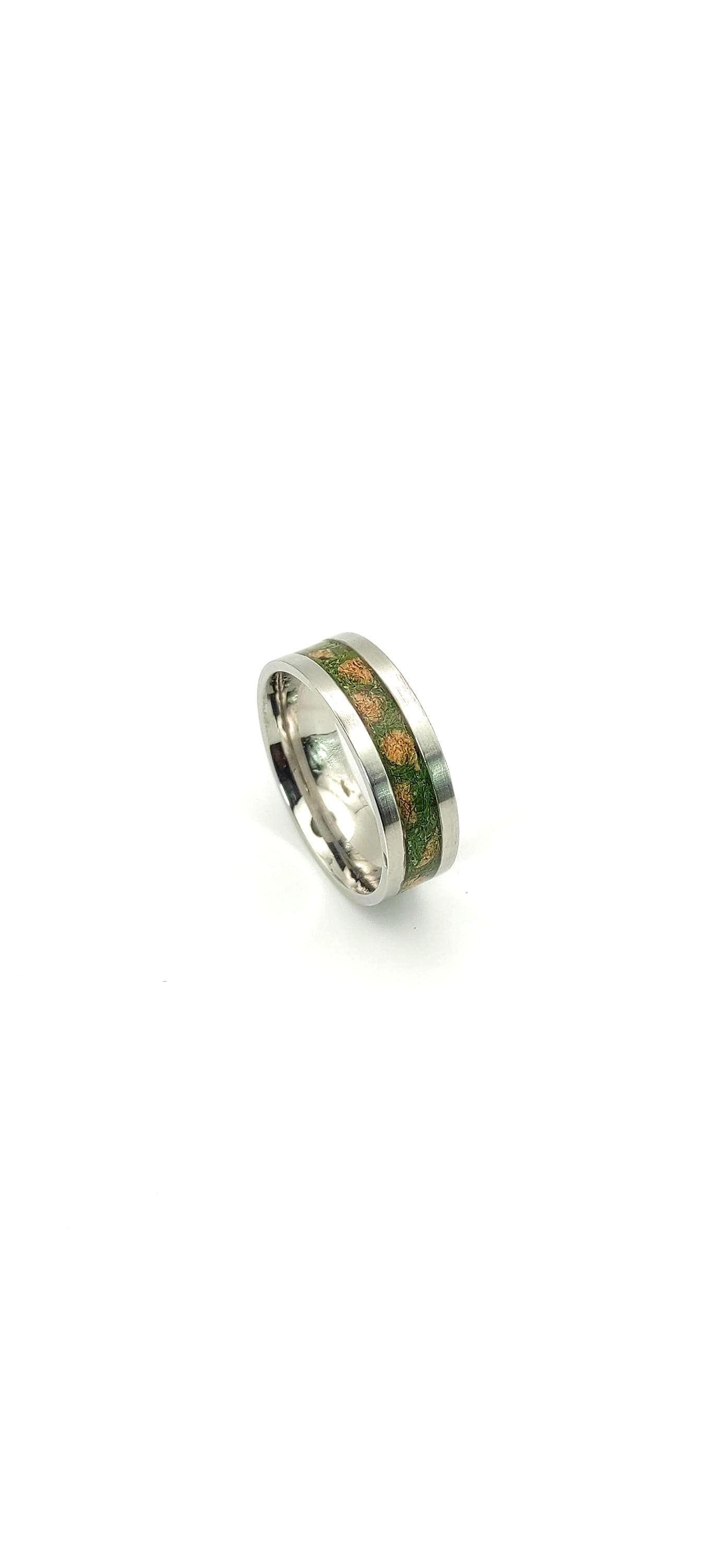Metal Ring & Cork Ring & Realistic Grass Inlay