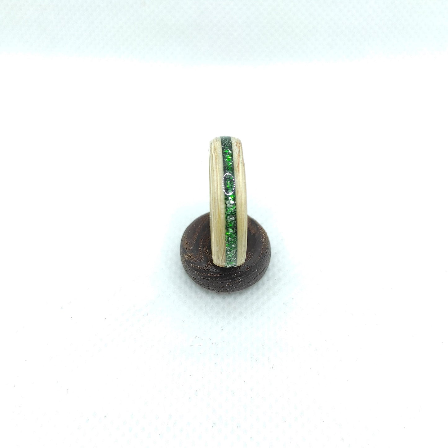Minimalist nature-inspired wooden ring for women