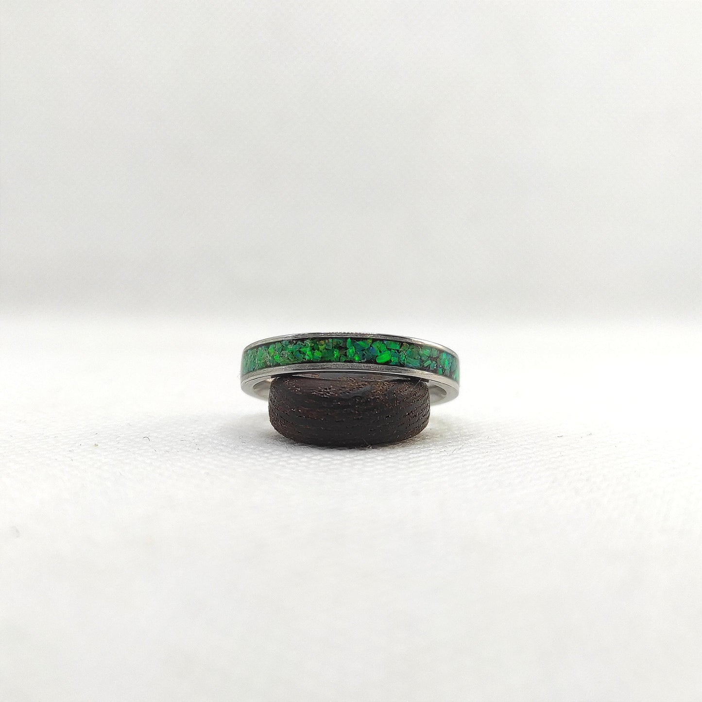 Neon Green Opal Ring