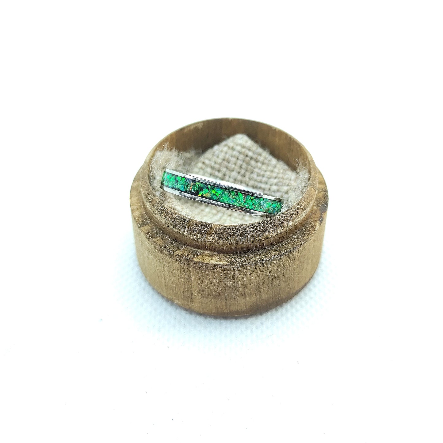 Neon Green Opal Ring