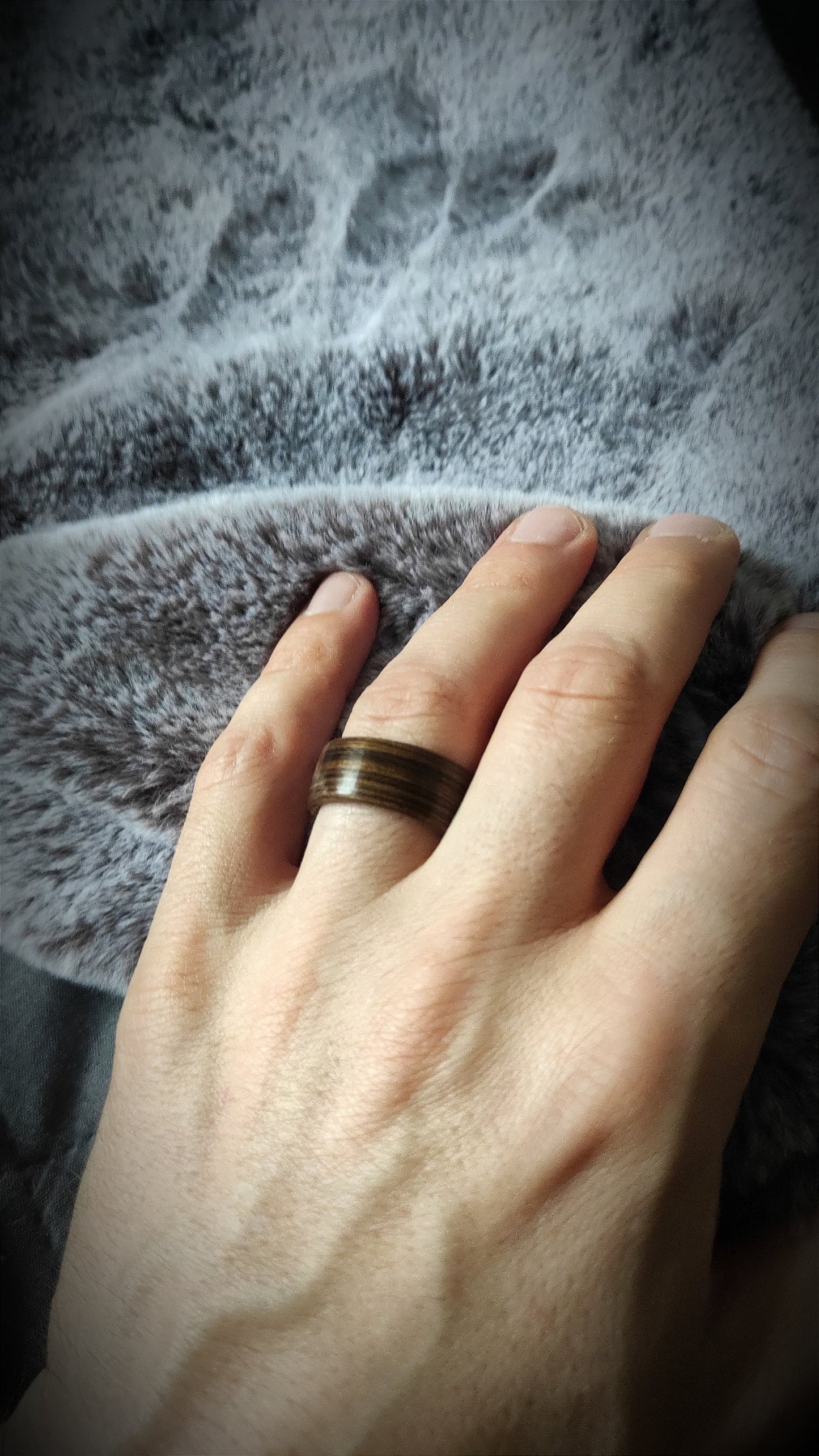 Pierścionek z drewna wenge - ręcznie robiony unisex / naturalna obrączka eko - WoodRingsByJet