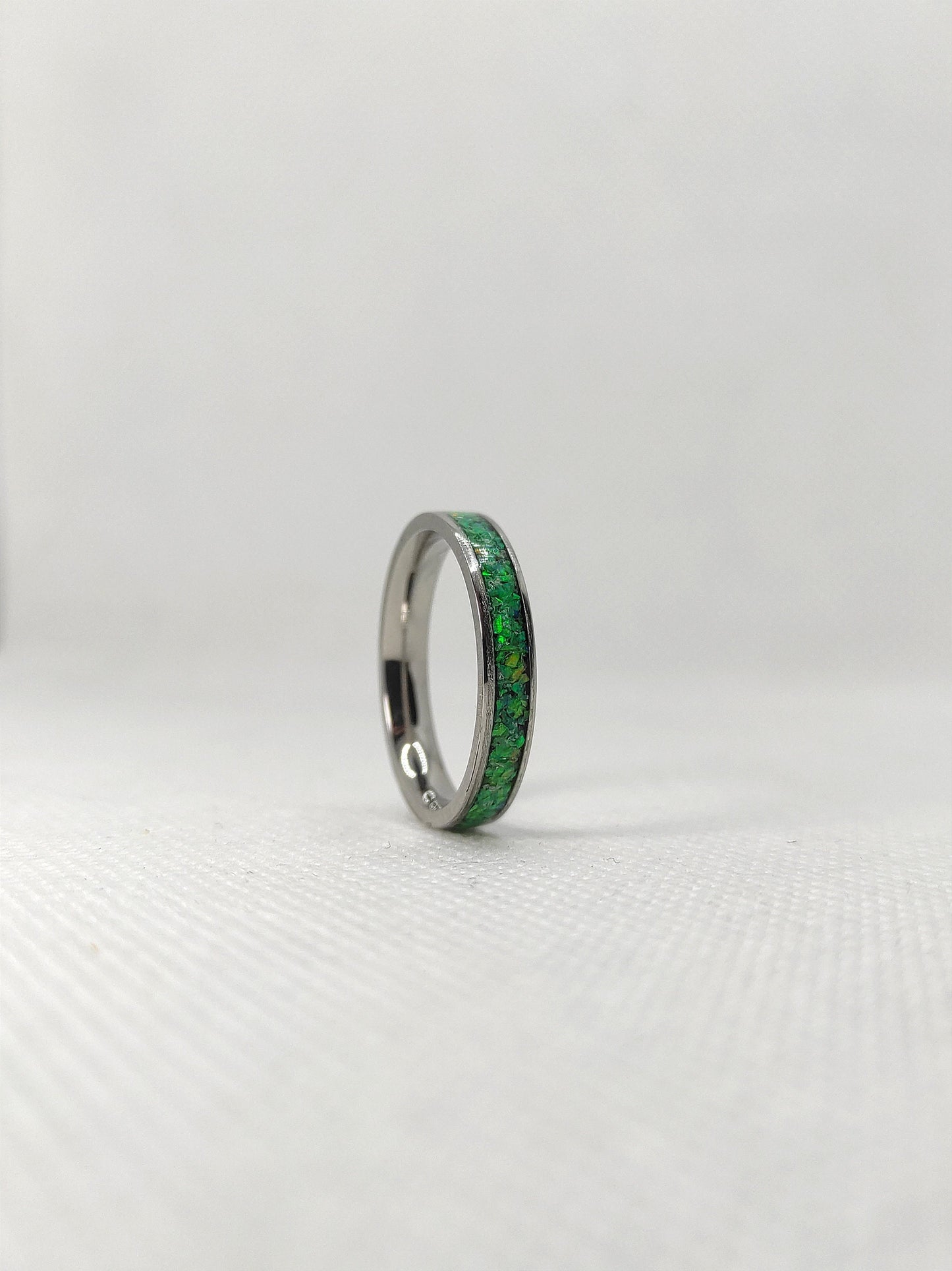 Neon Green Opal Ring