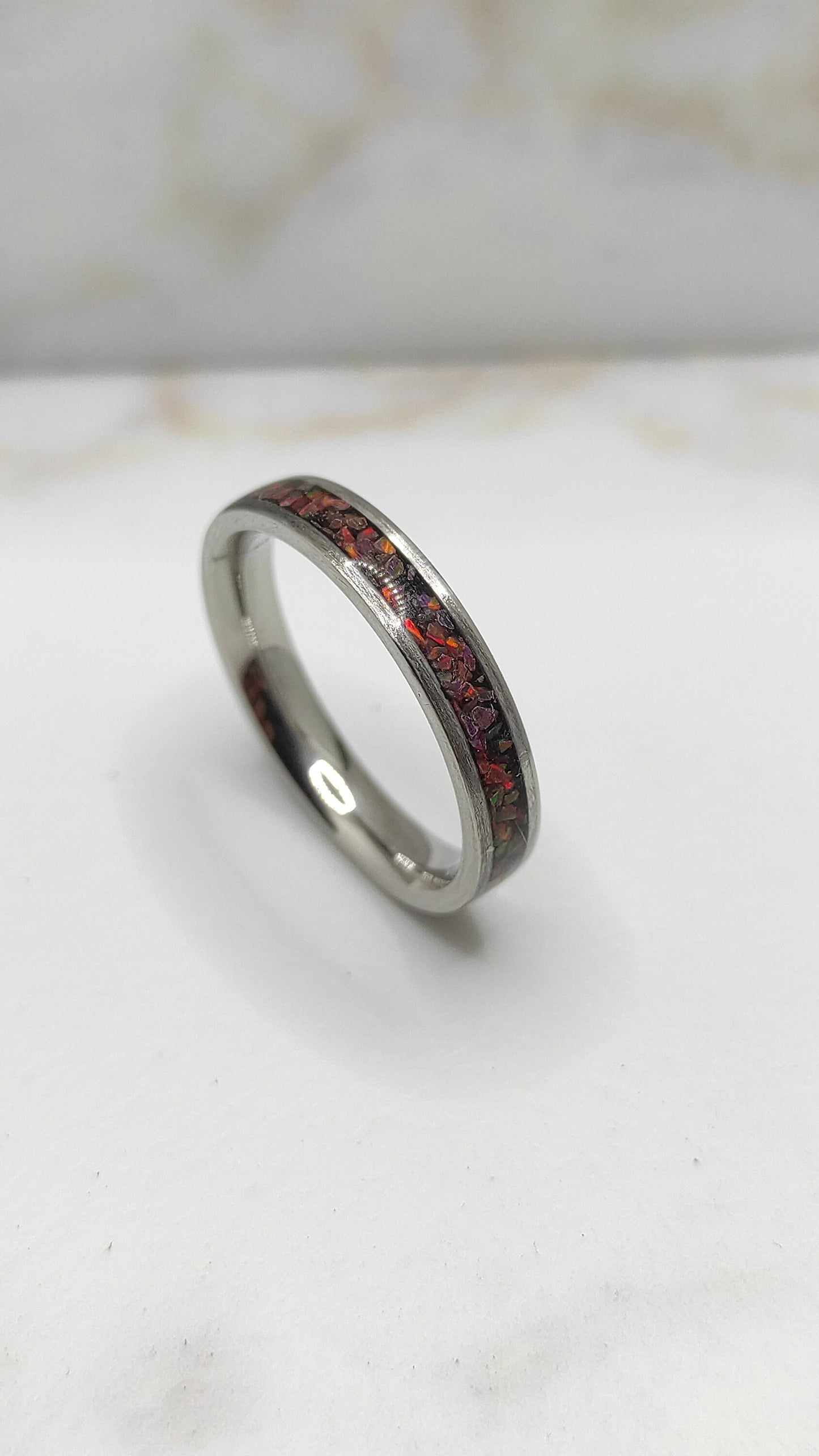 Dark Copper Opal Band