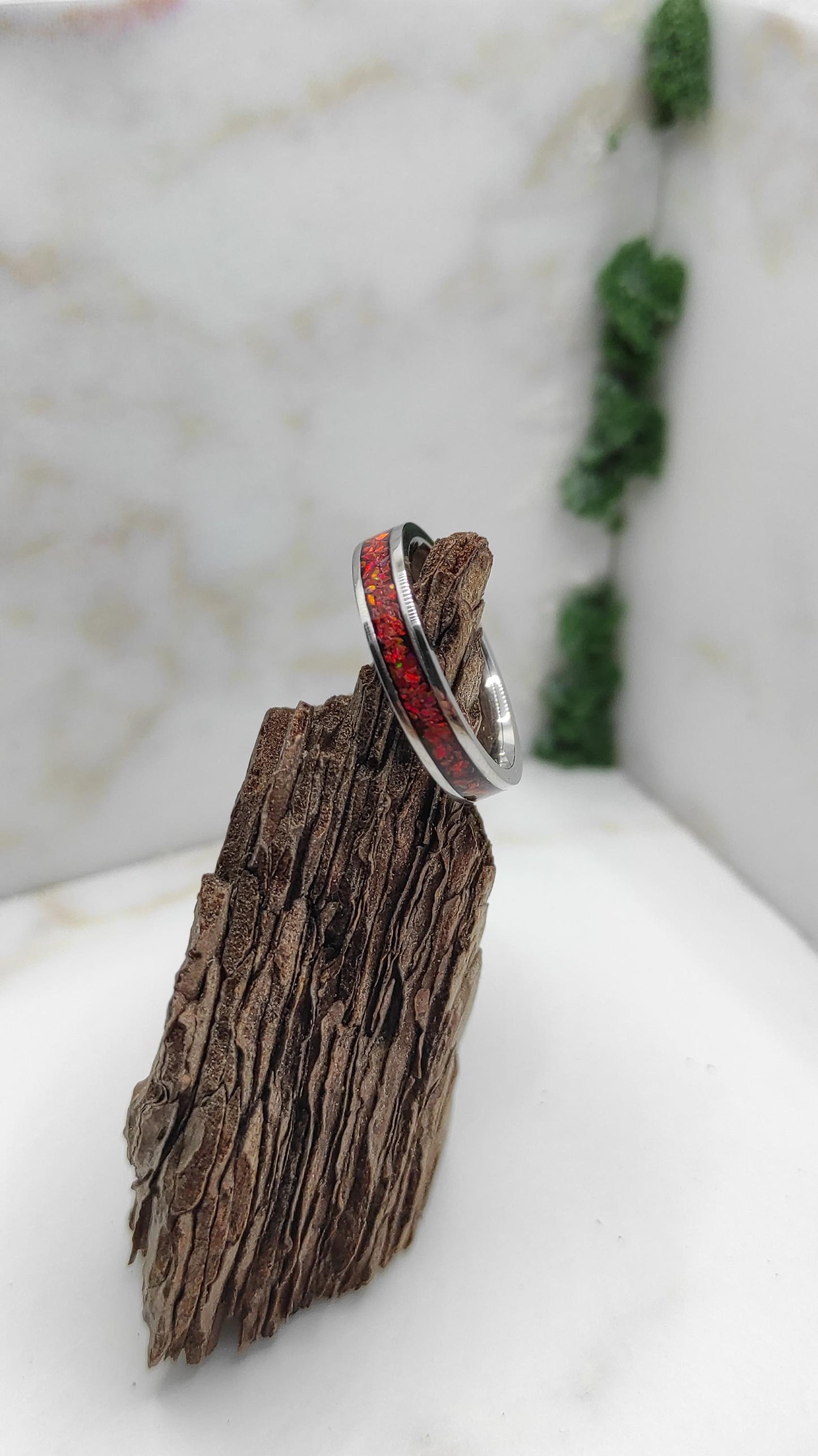 Ruby Red Opal Ring