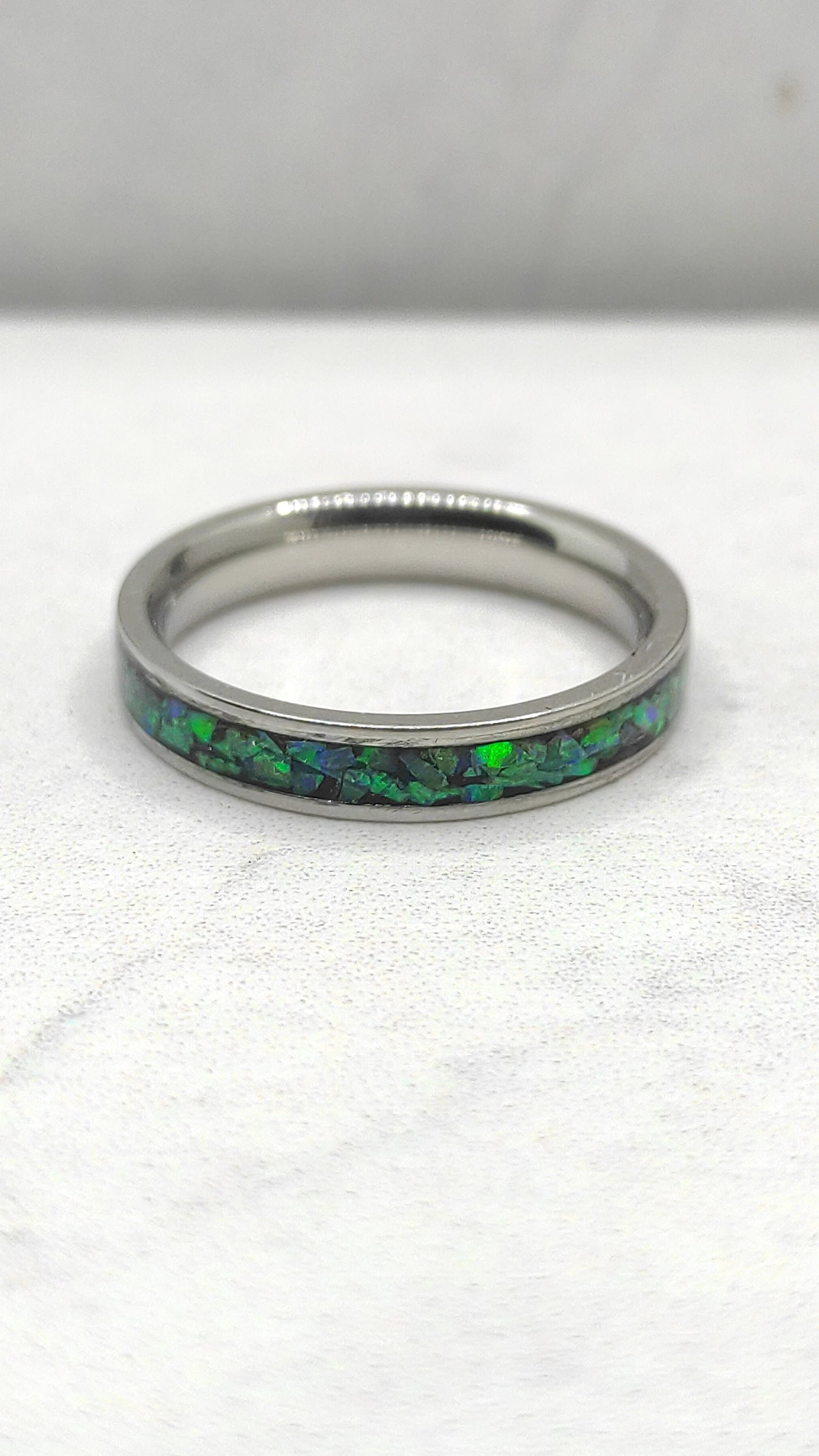 Green Lemon Opal Ring