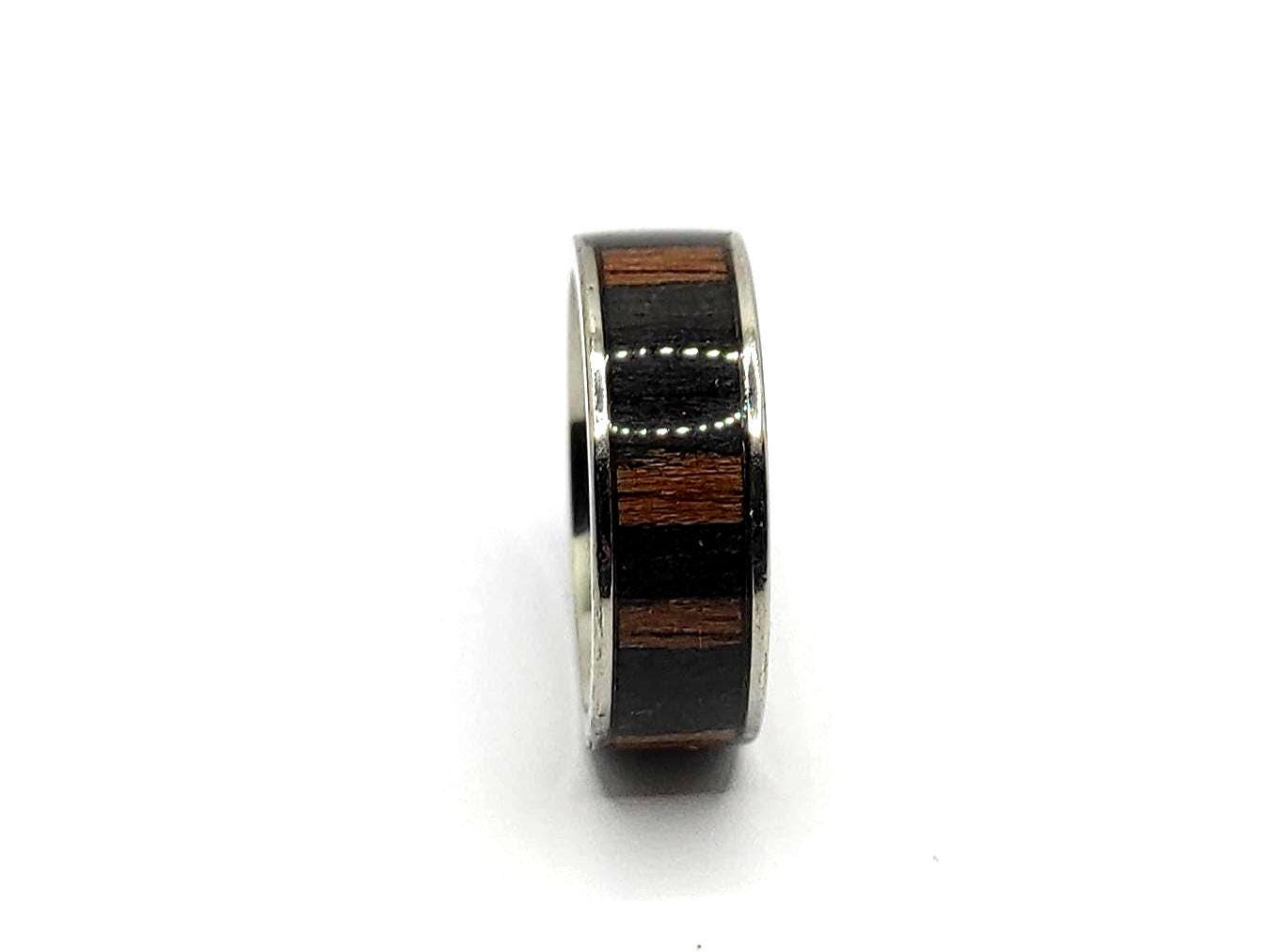 Ebony & Metal Ring