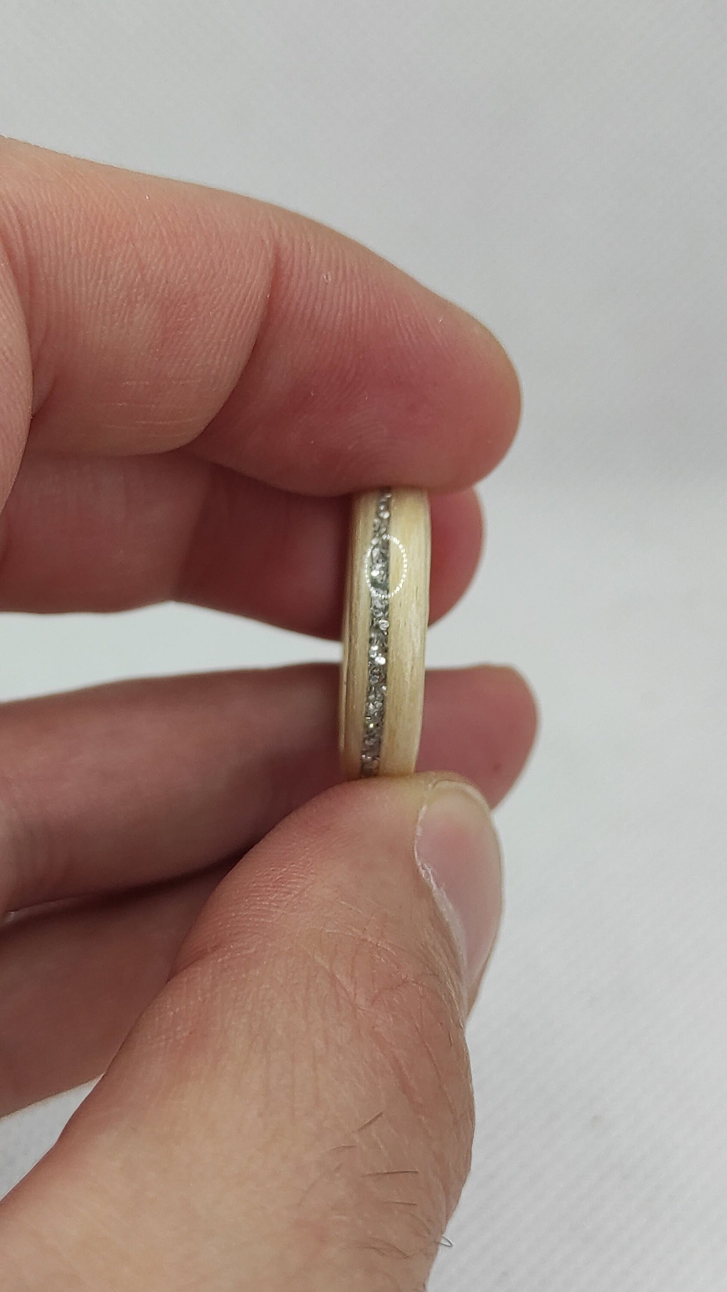 Minimalist eco-friendly wooden promise ring for women