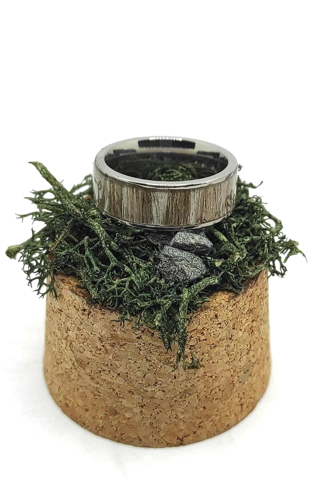 Grey Oak & Metal Ring