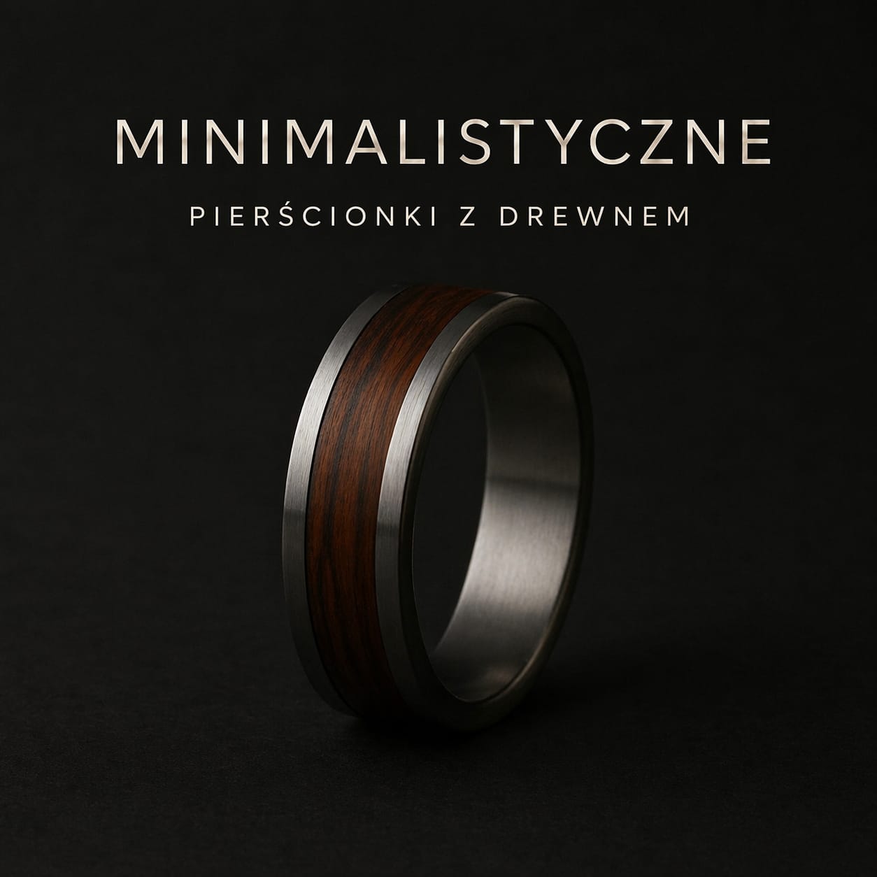 Minimalistyczne pierścionki z drewnem