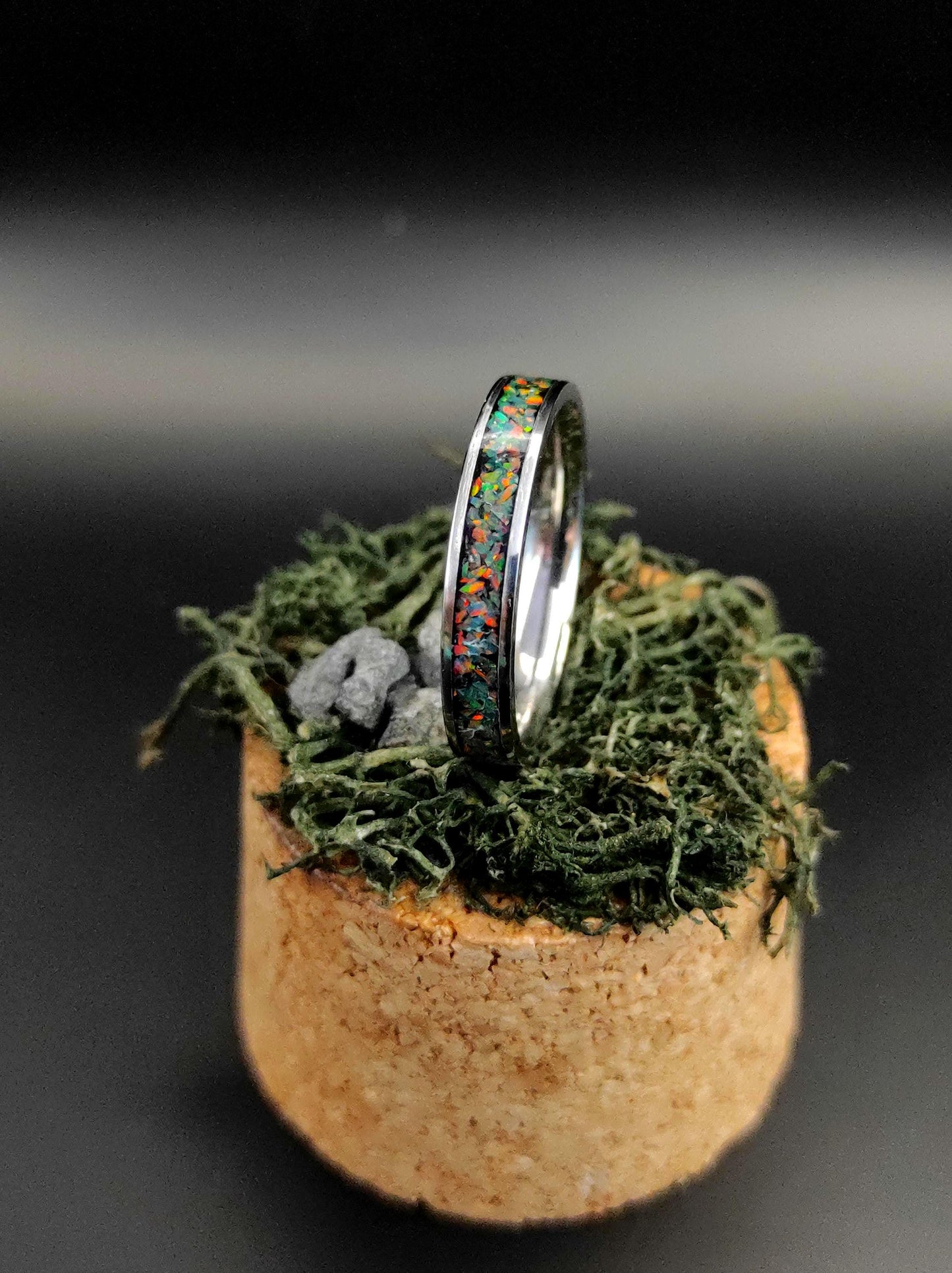 Dark Mint Opal Ring