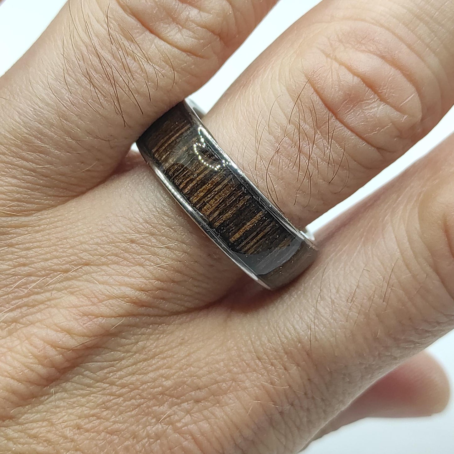 Metal Ring & Wenge Wood Veneer