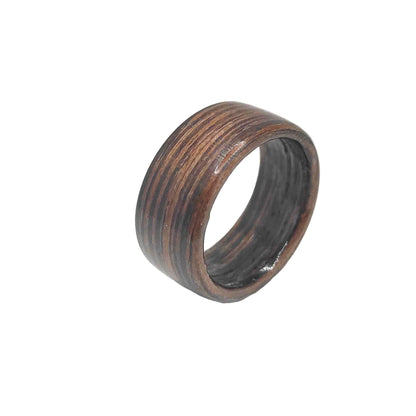 Pierścionek z drewna wenge - ręcznie robiony unisex / naturalna obrączka eko - WoodRingsByJet