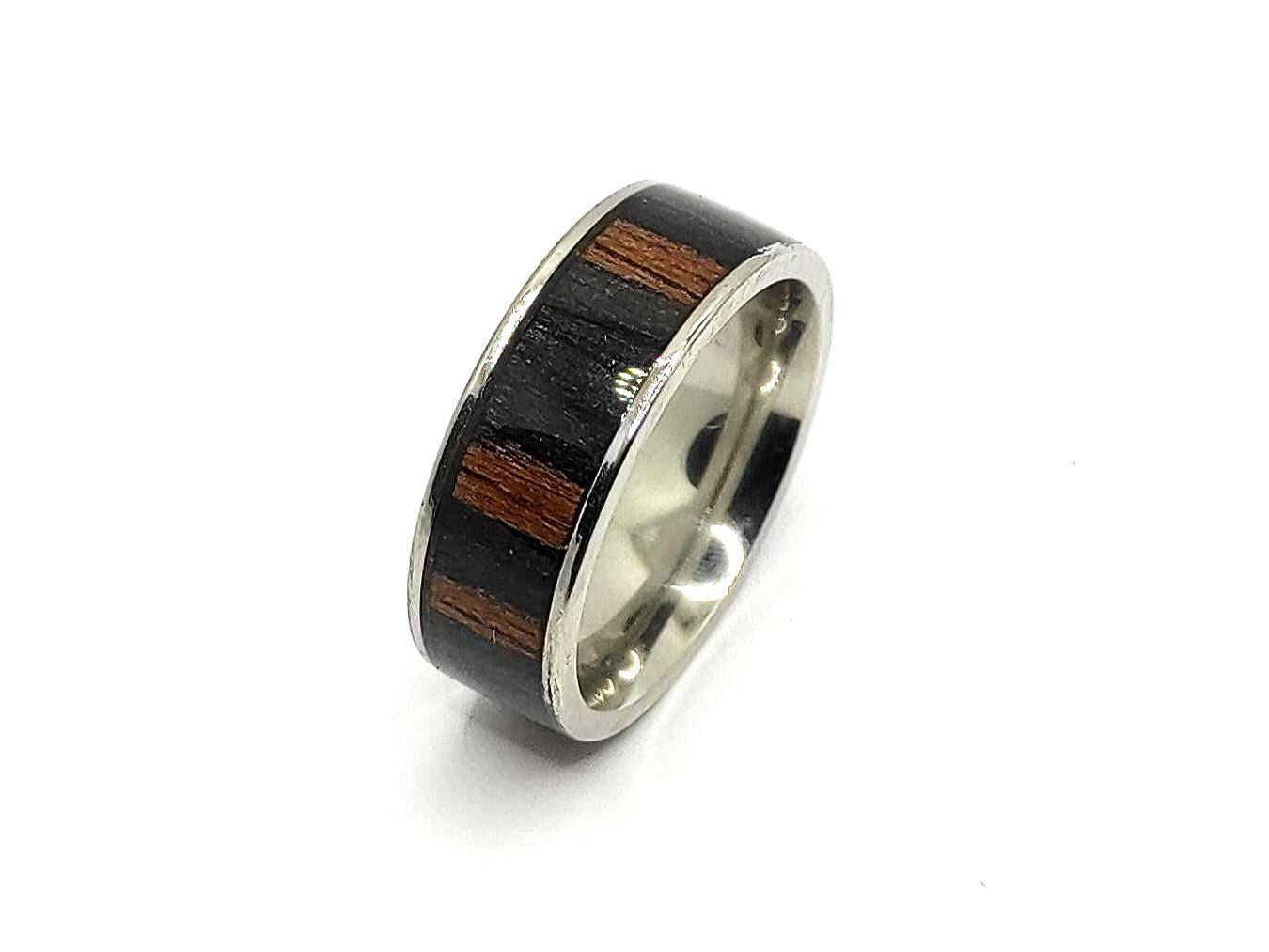 Ebony & Metal Ring