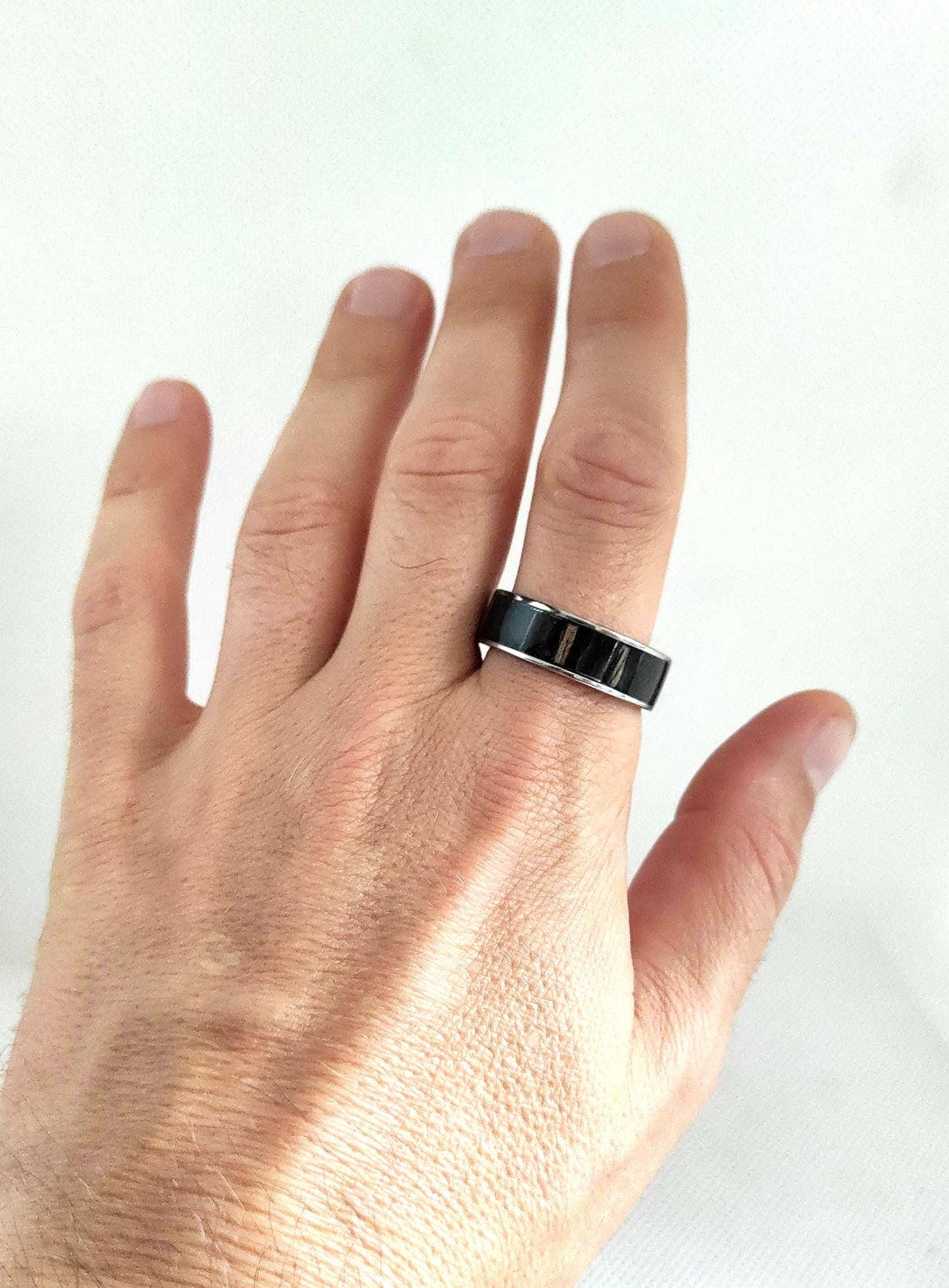 Metal Ring & Black Zebrano Venner