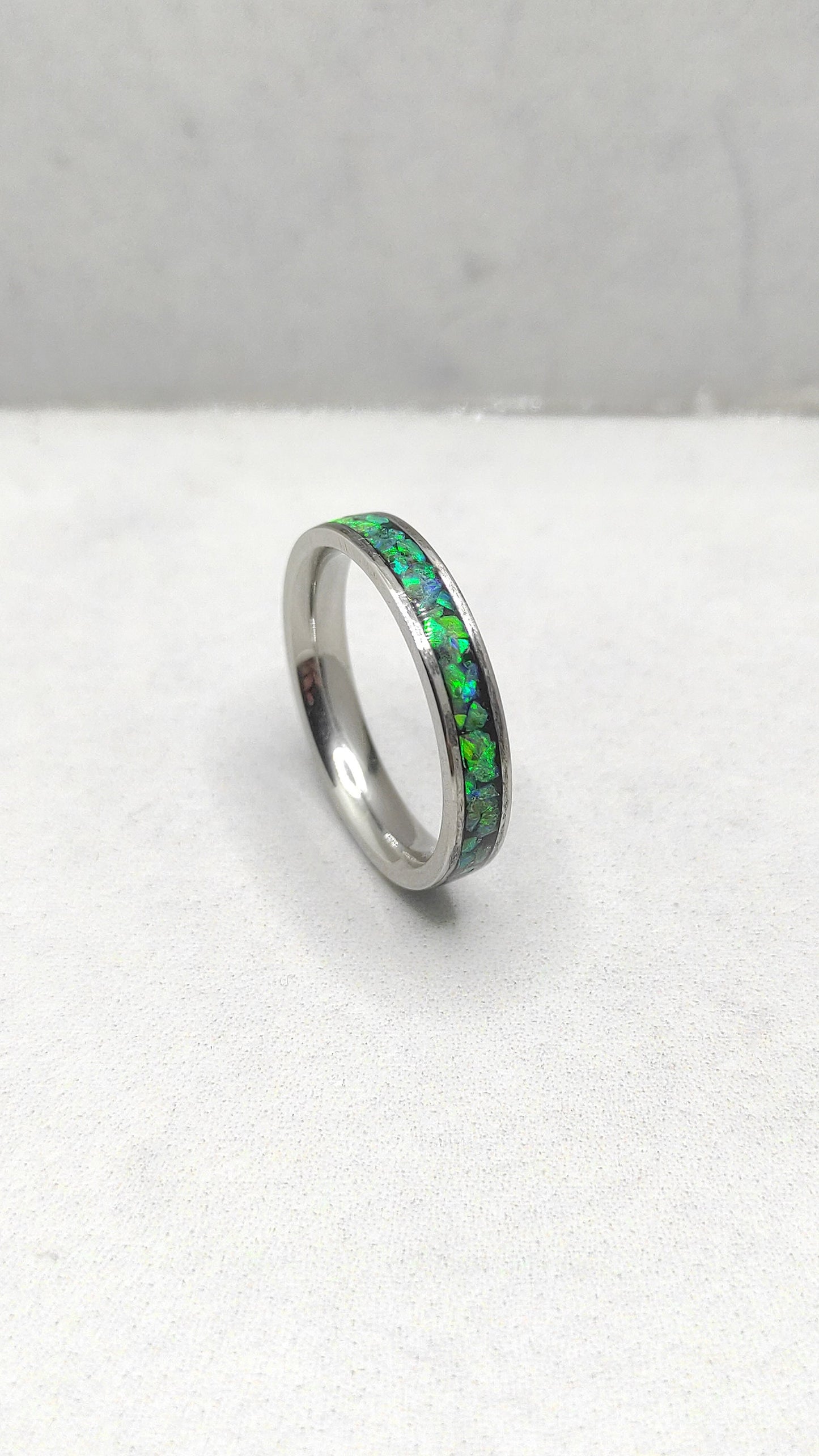 Green Lemon Opal Ring