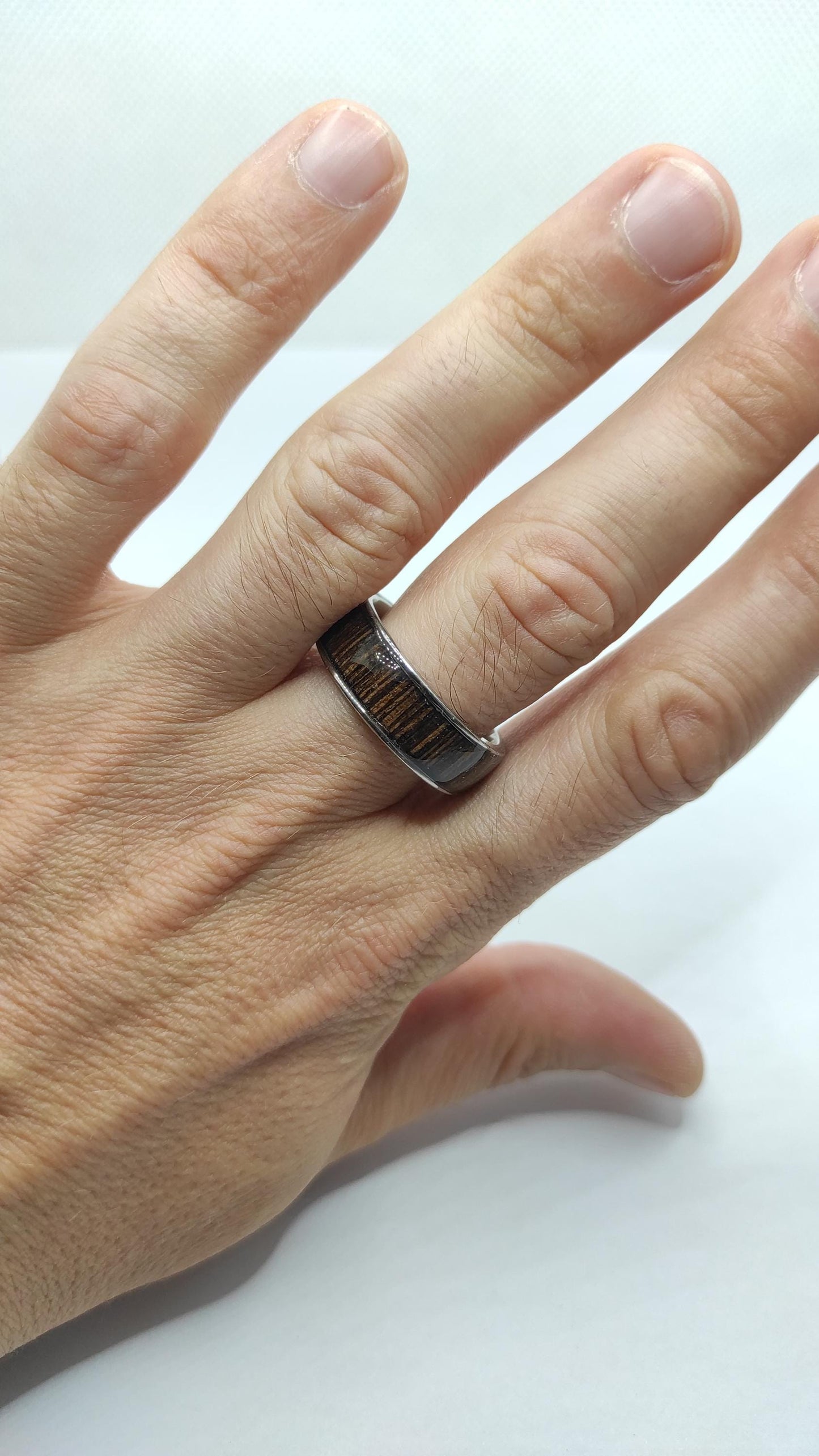Metal Ring & Wenge Wood Veneer