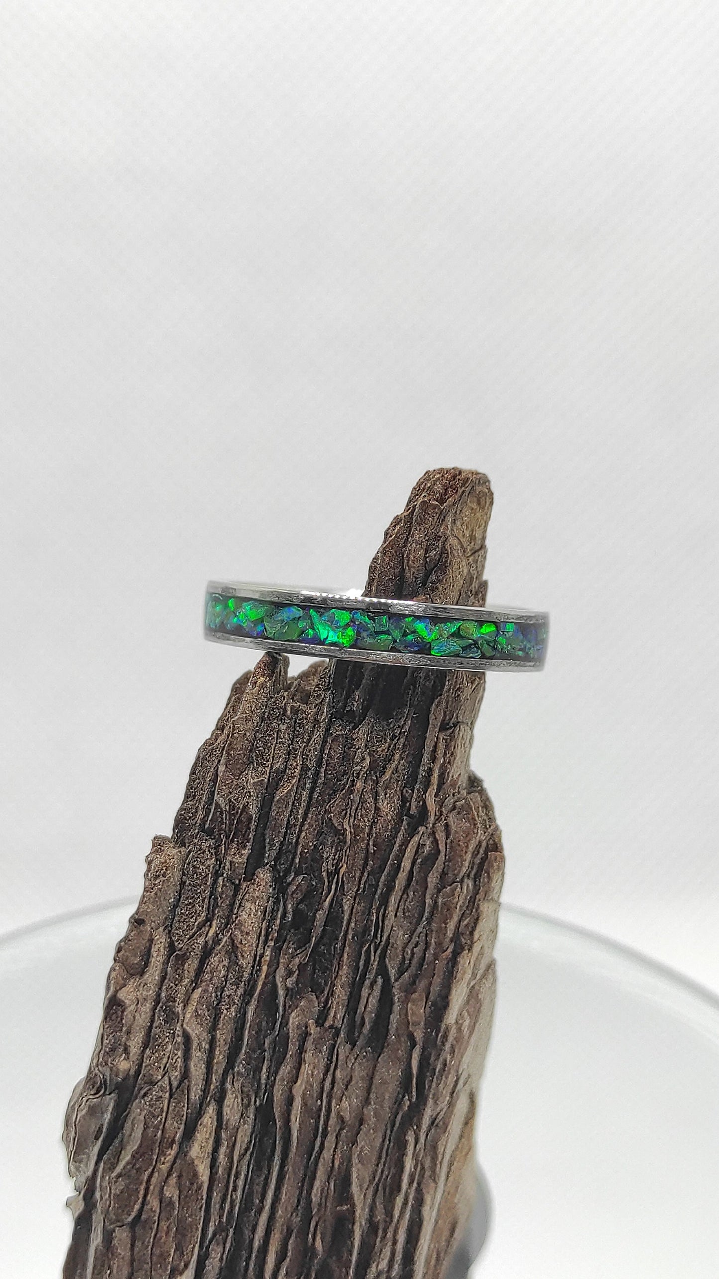 Green Lemon Opal Ring