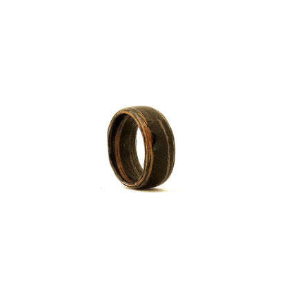 Zebrawood – ręcznie robiona obrączka unisex z drewna, minimalistyczny pierścionek - WoodRingsByJet