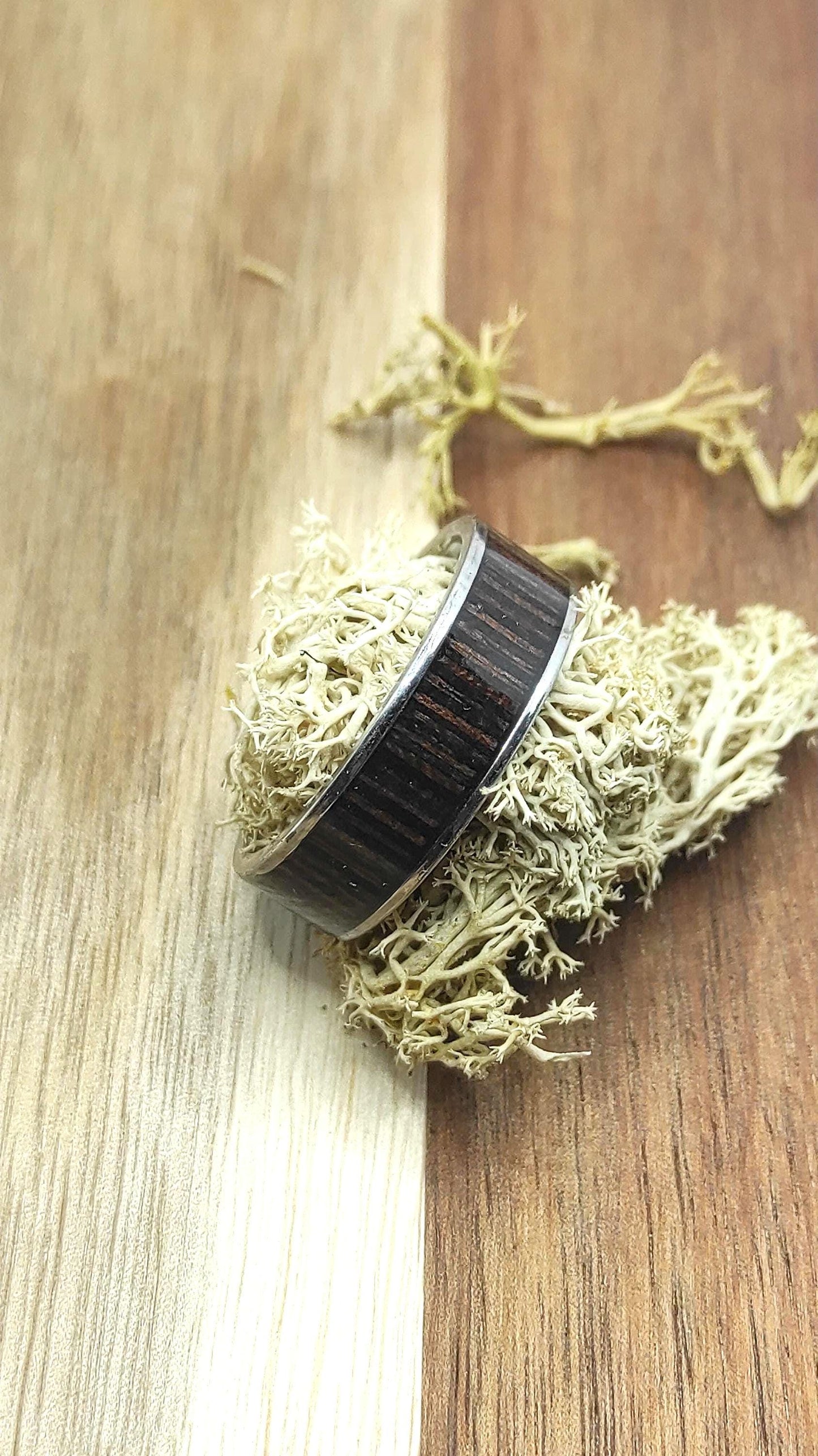 Metal Ring & Wenge Wood Veneer