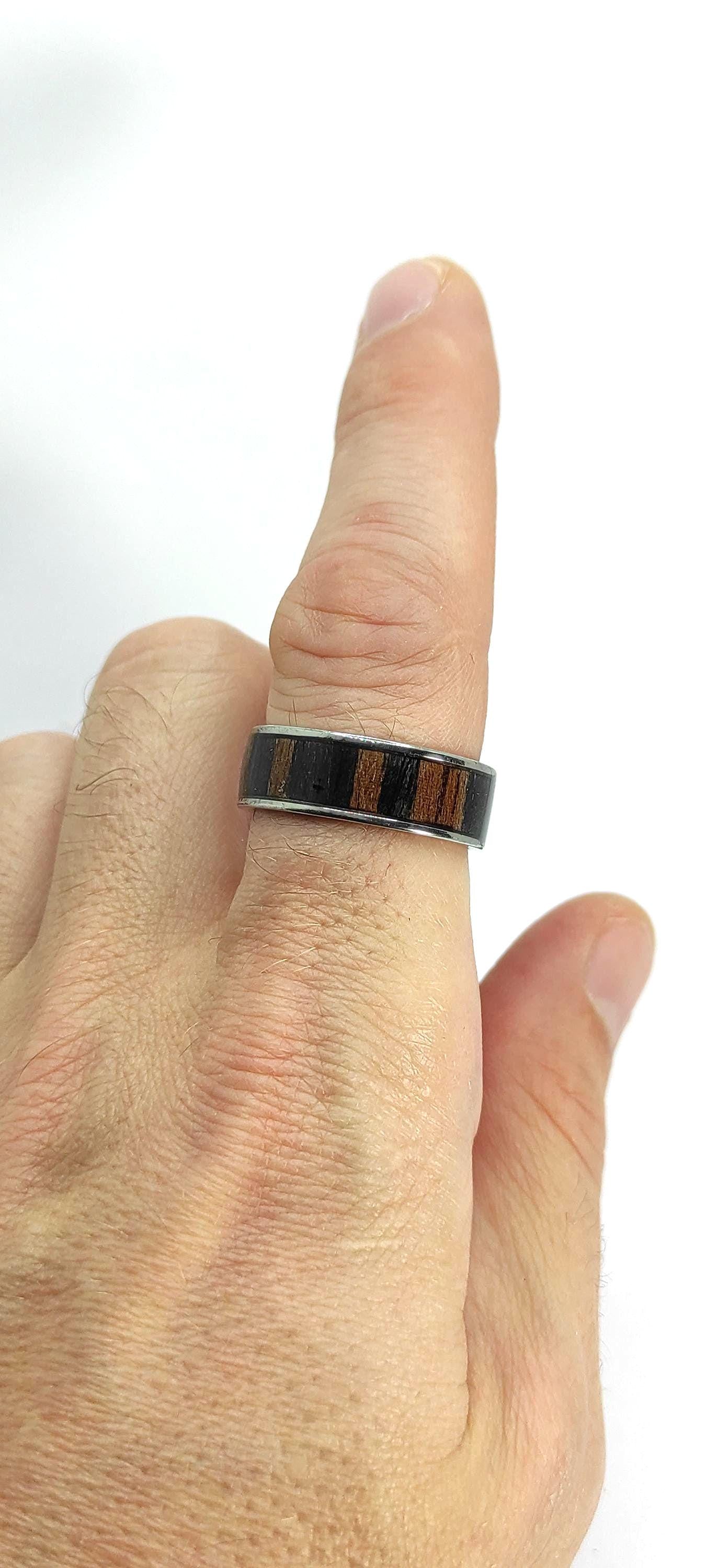 Ebony & Metal Ring