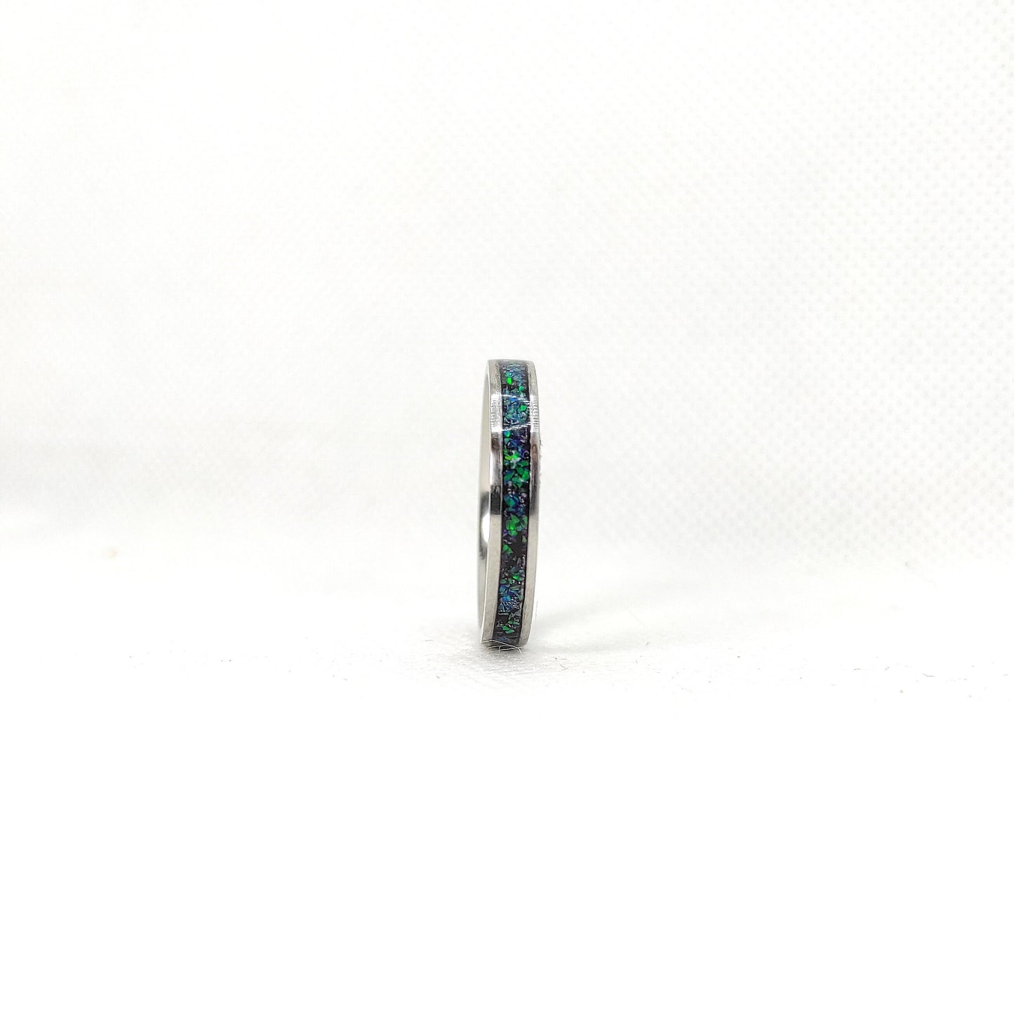 Green Sapphire Opal Ring