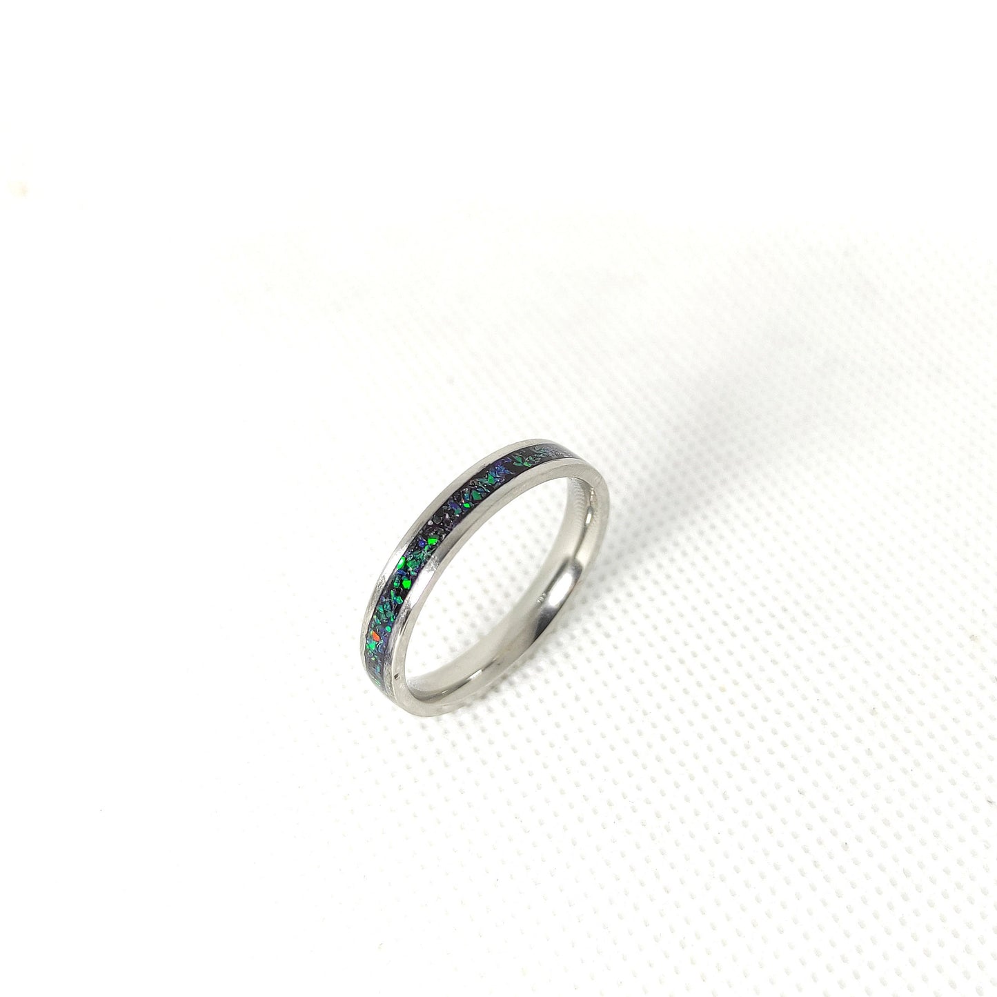 Green Sapphire Opal Ring