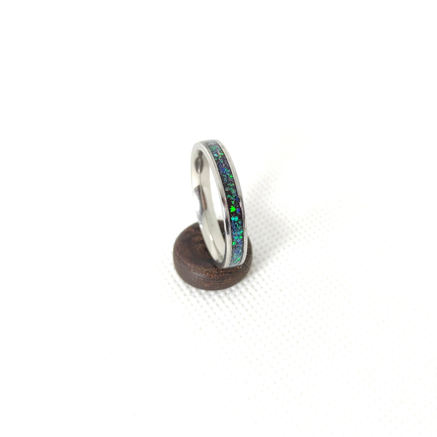 Green Sapphire Opal Ring