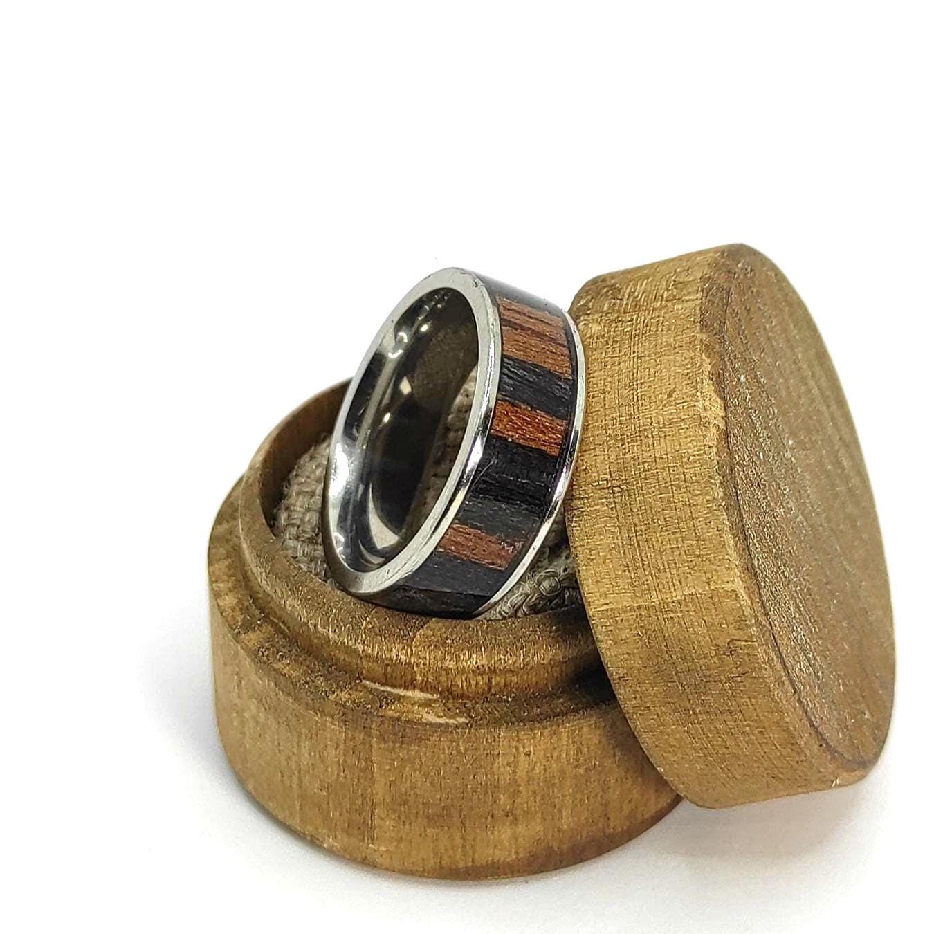 Ebony & Metal Ring