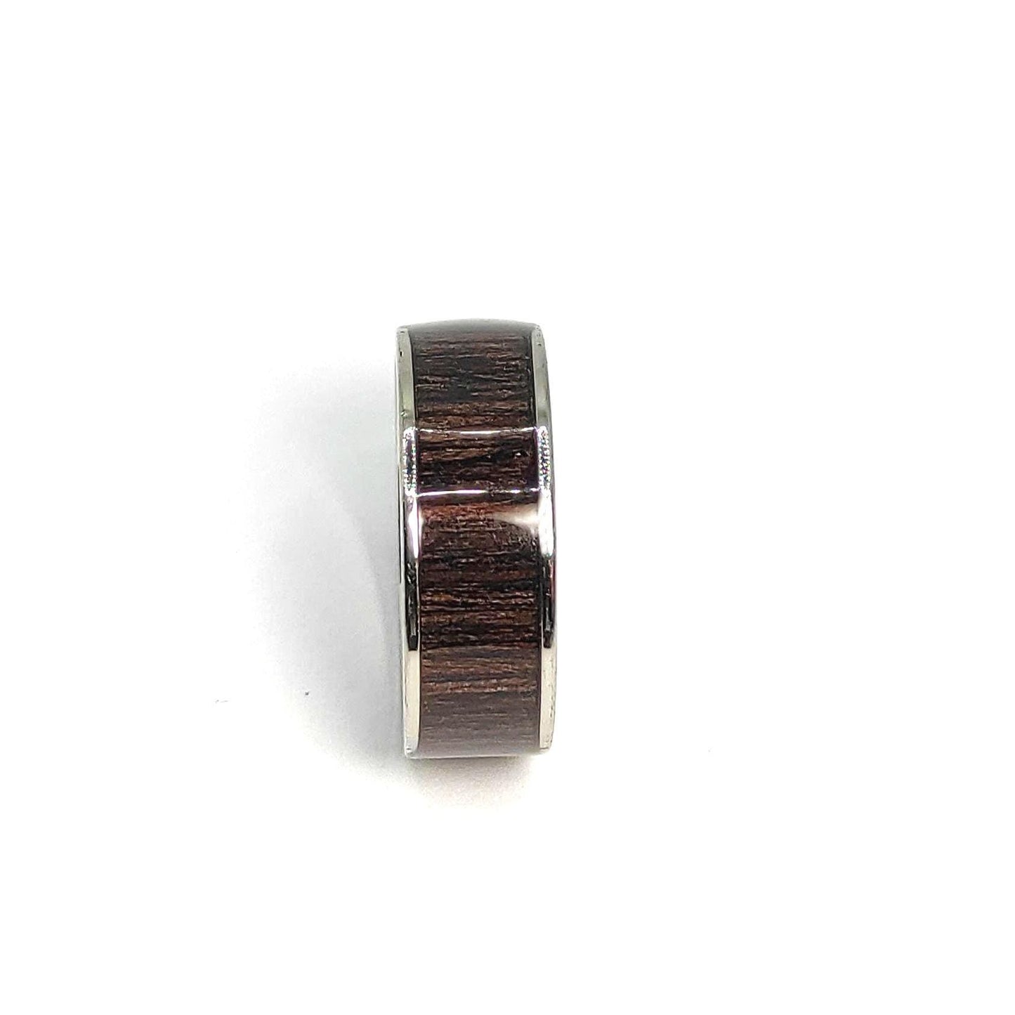 Wenge Wood Ring & Stainles Steel