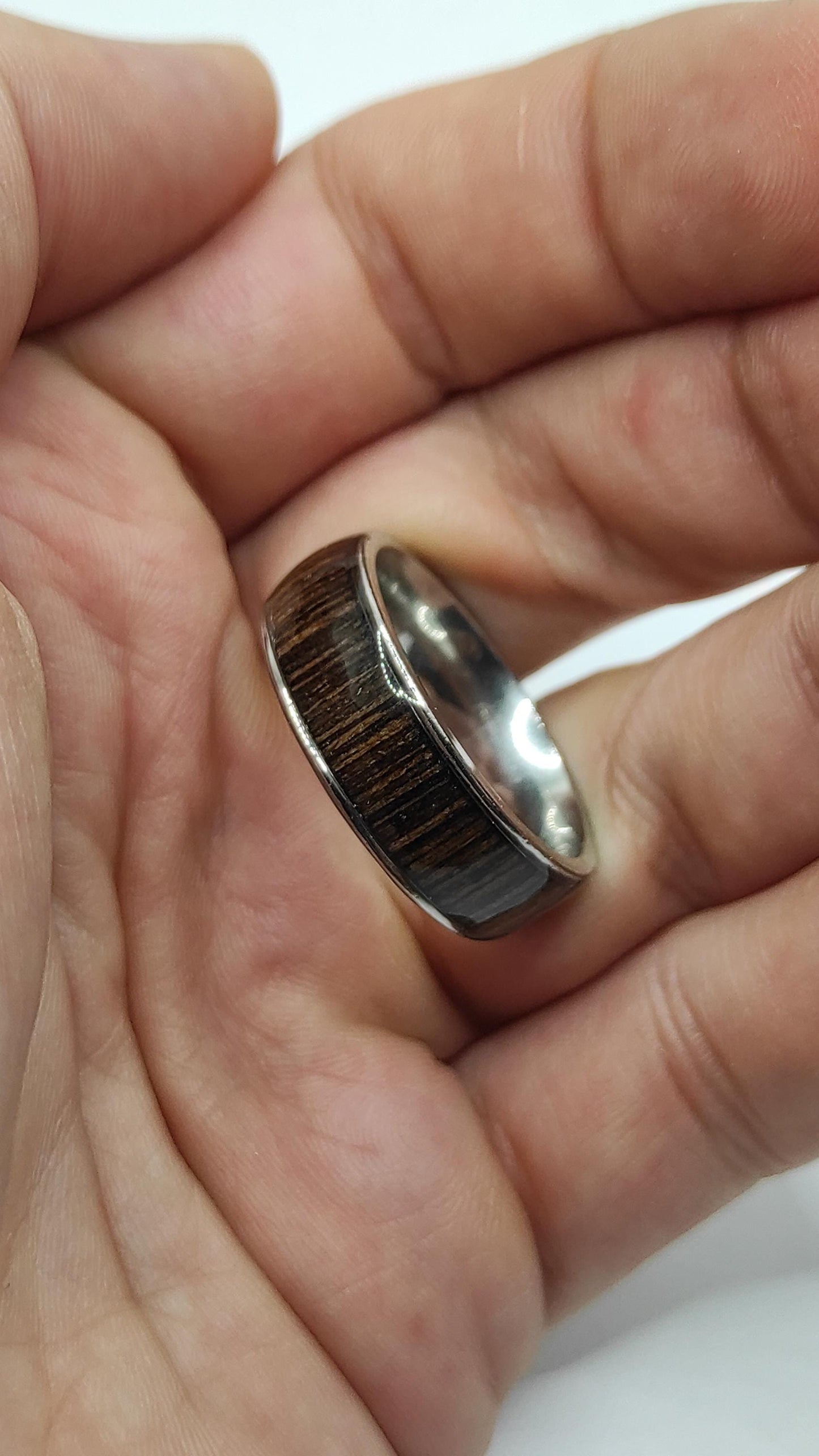 Metal Ring & Wenge Wood Veneer