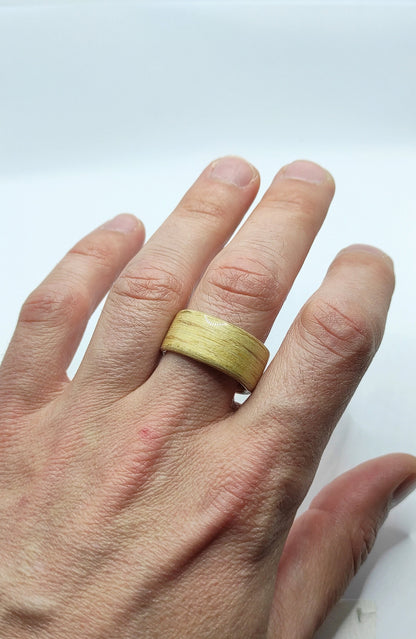 Ręcznie wykonana obrączka z brzozy – ekologiczny pierścionek unisex 3–8 mm - WoodRingsByJet