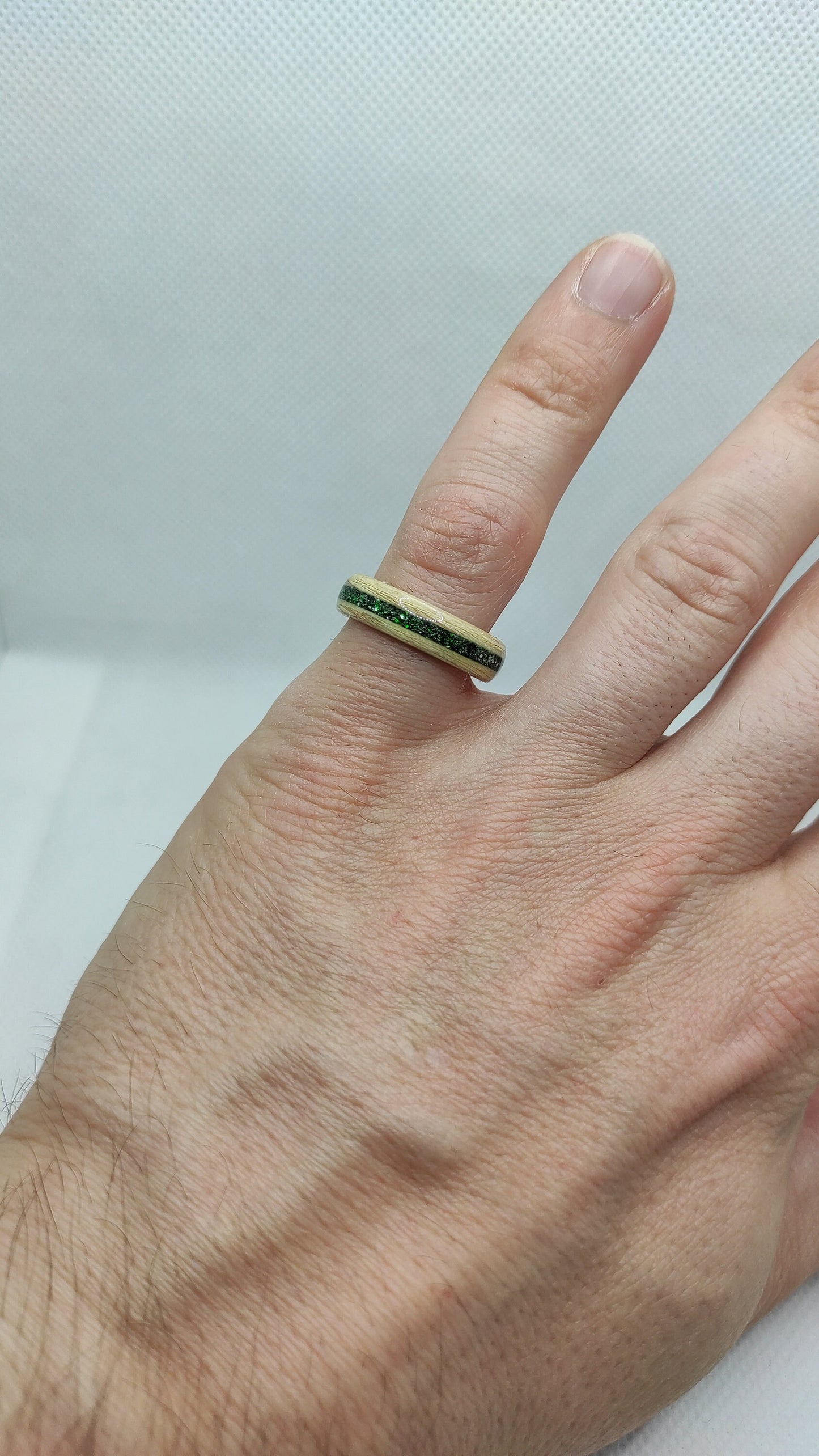 Eco-friendly custom birch wood ring gift for her