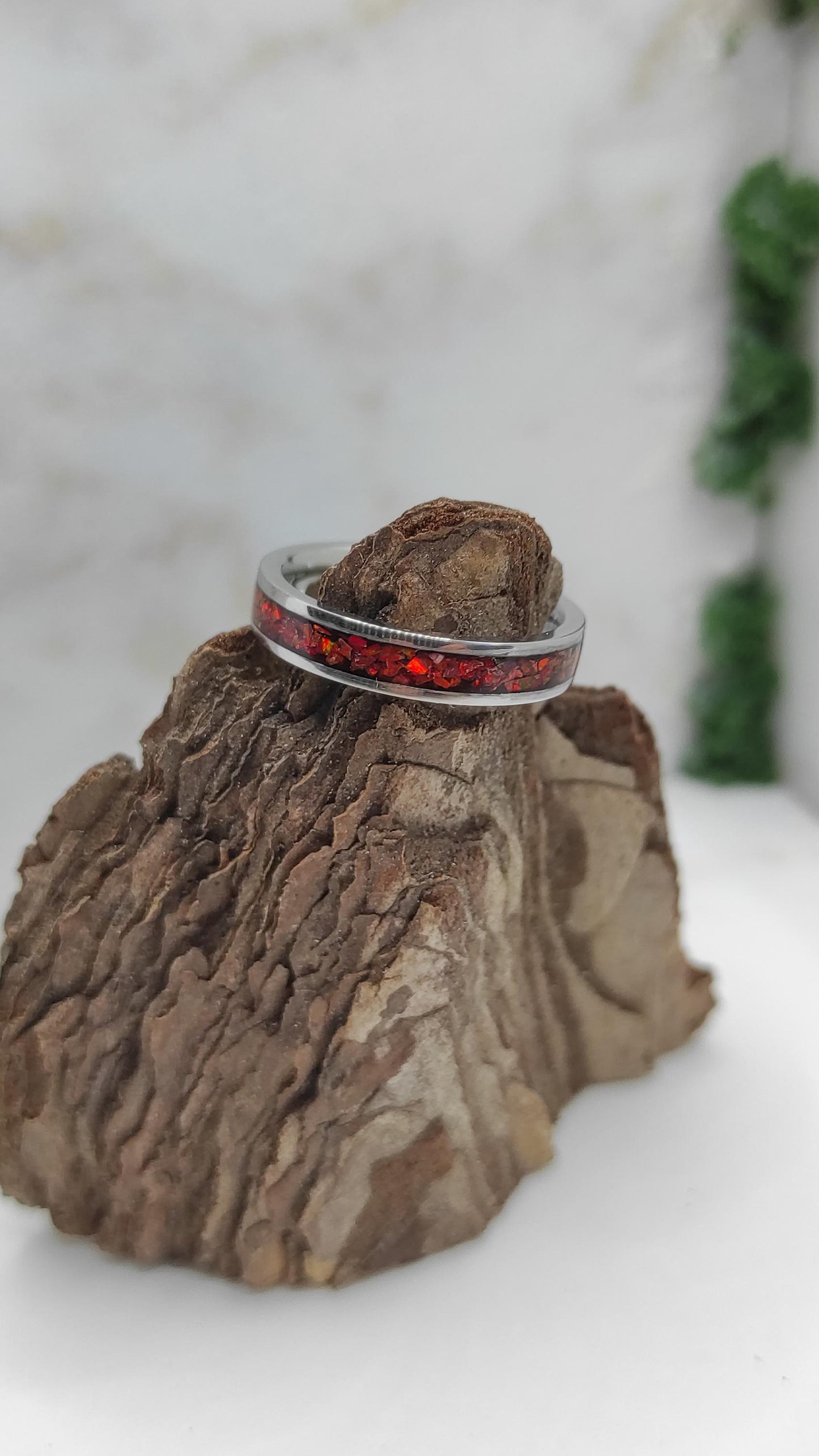 Ruby Red Opal Ring