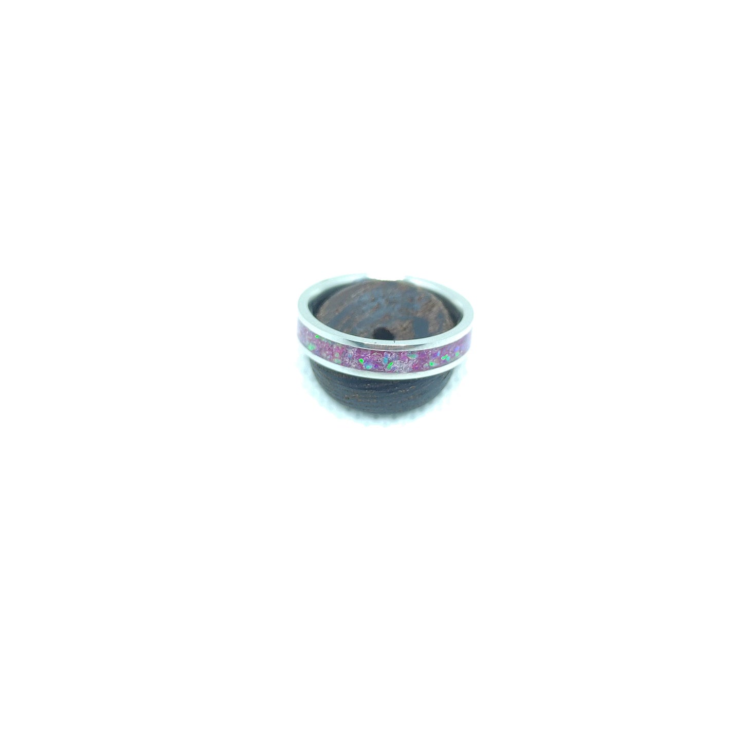 Fuchsia Crushed Opal Ring