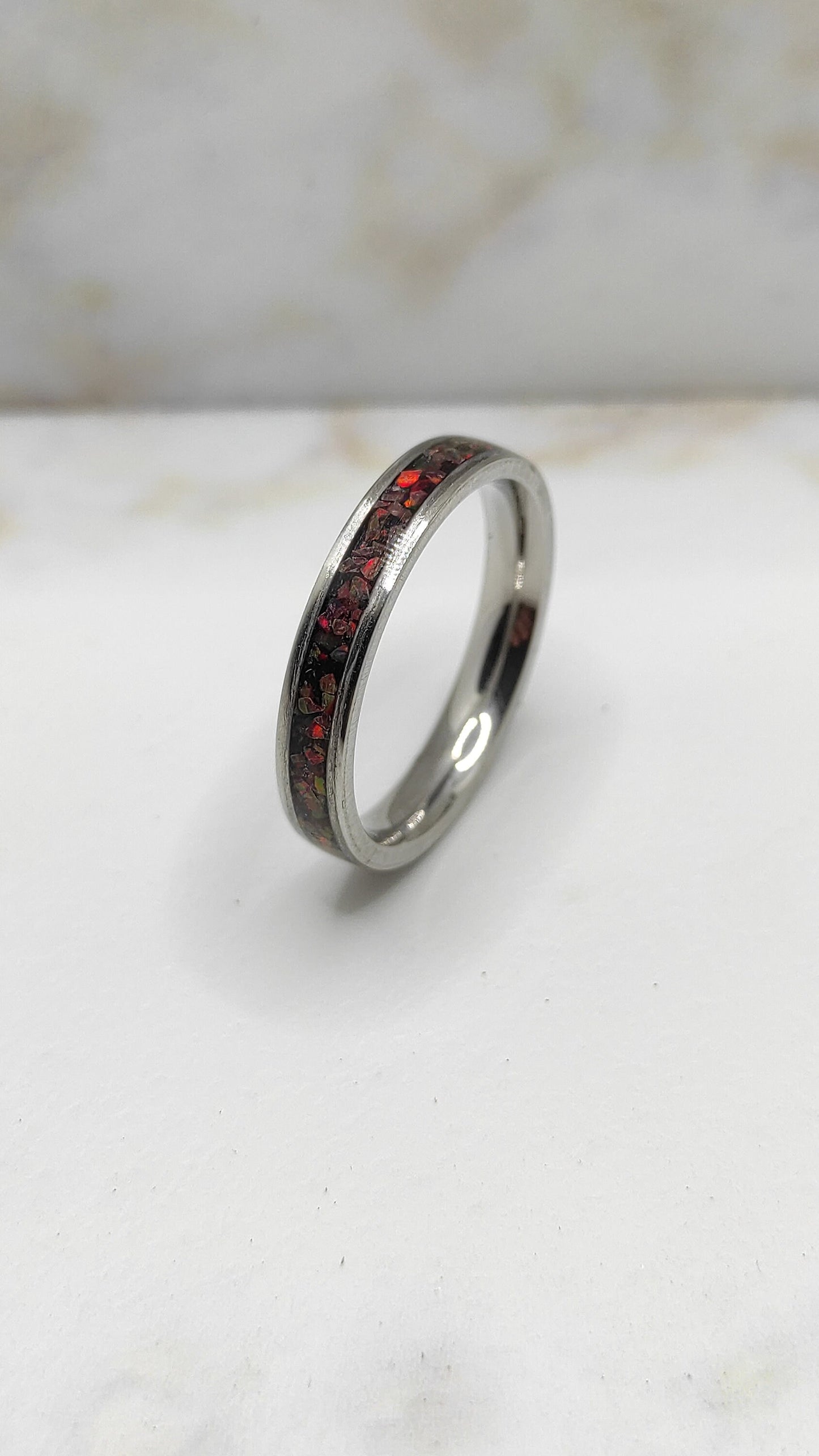 Dark Copper Opal Band