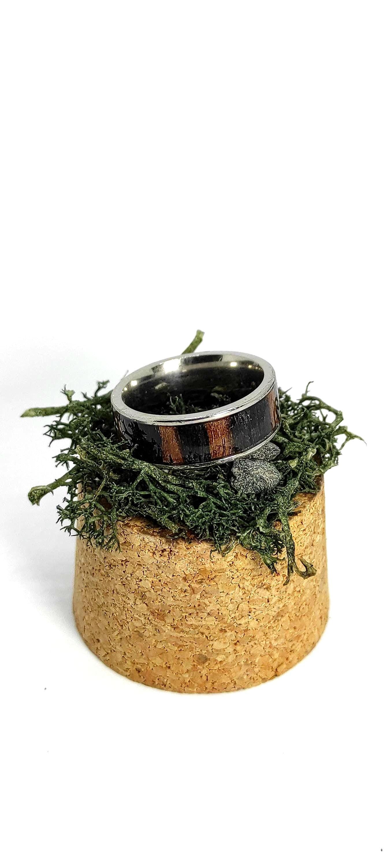 Ebony & Metal Ring