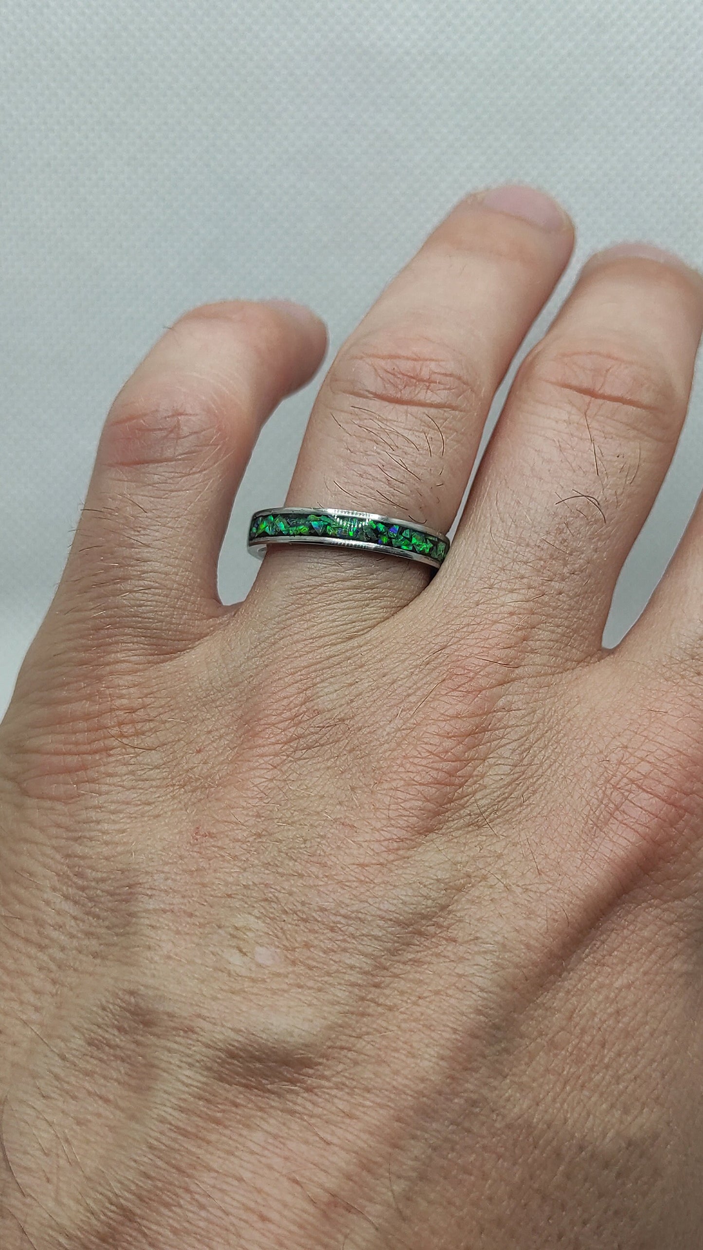 Green Lemon Opal Ring