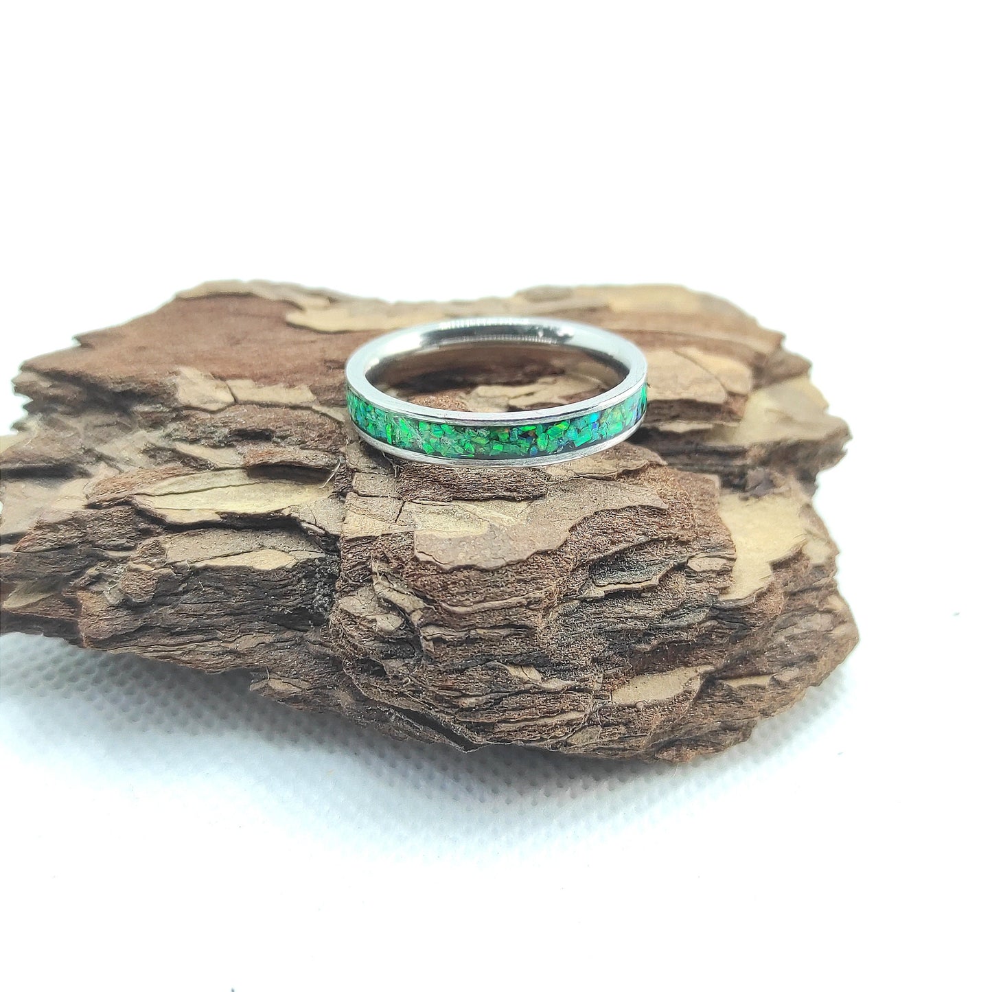 Neon Green Opal Ring