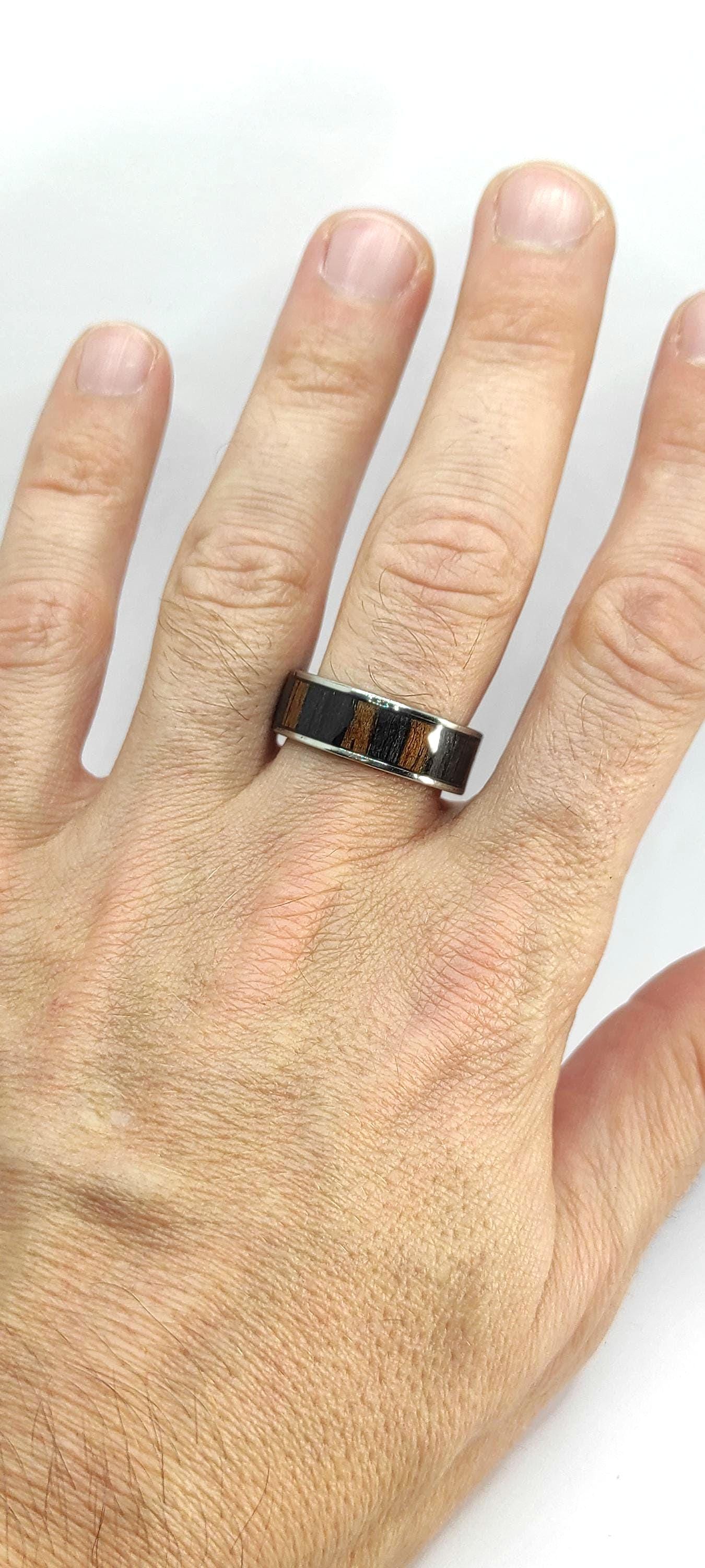 Ebony & Metal Ring