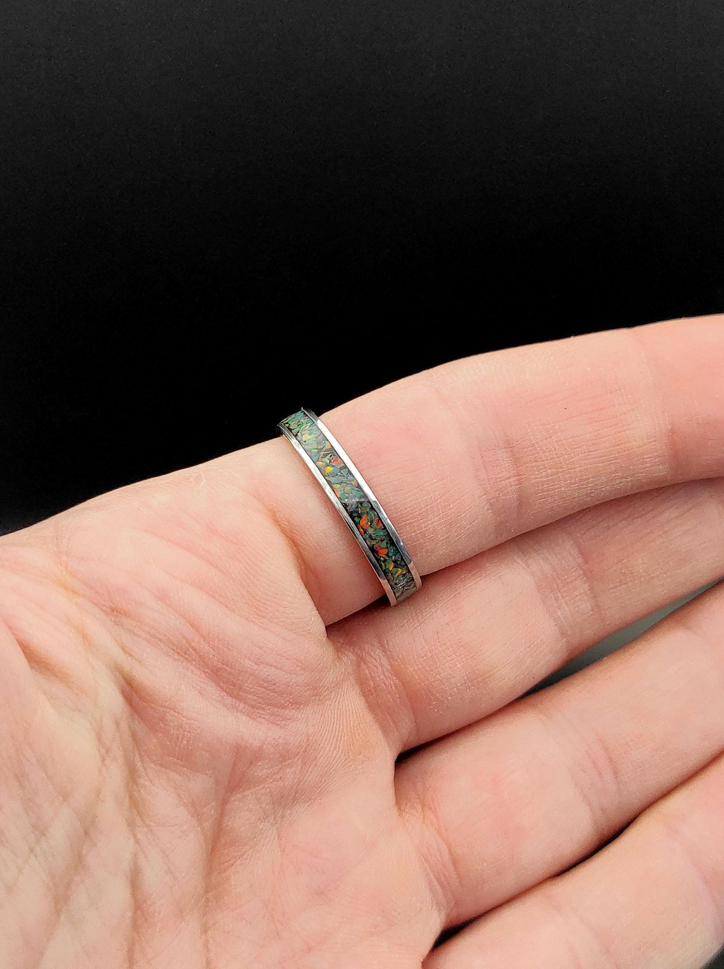Dark Mint Opal Ring